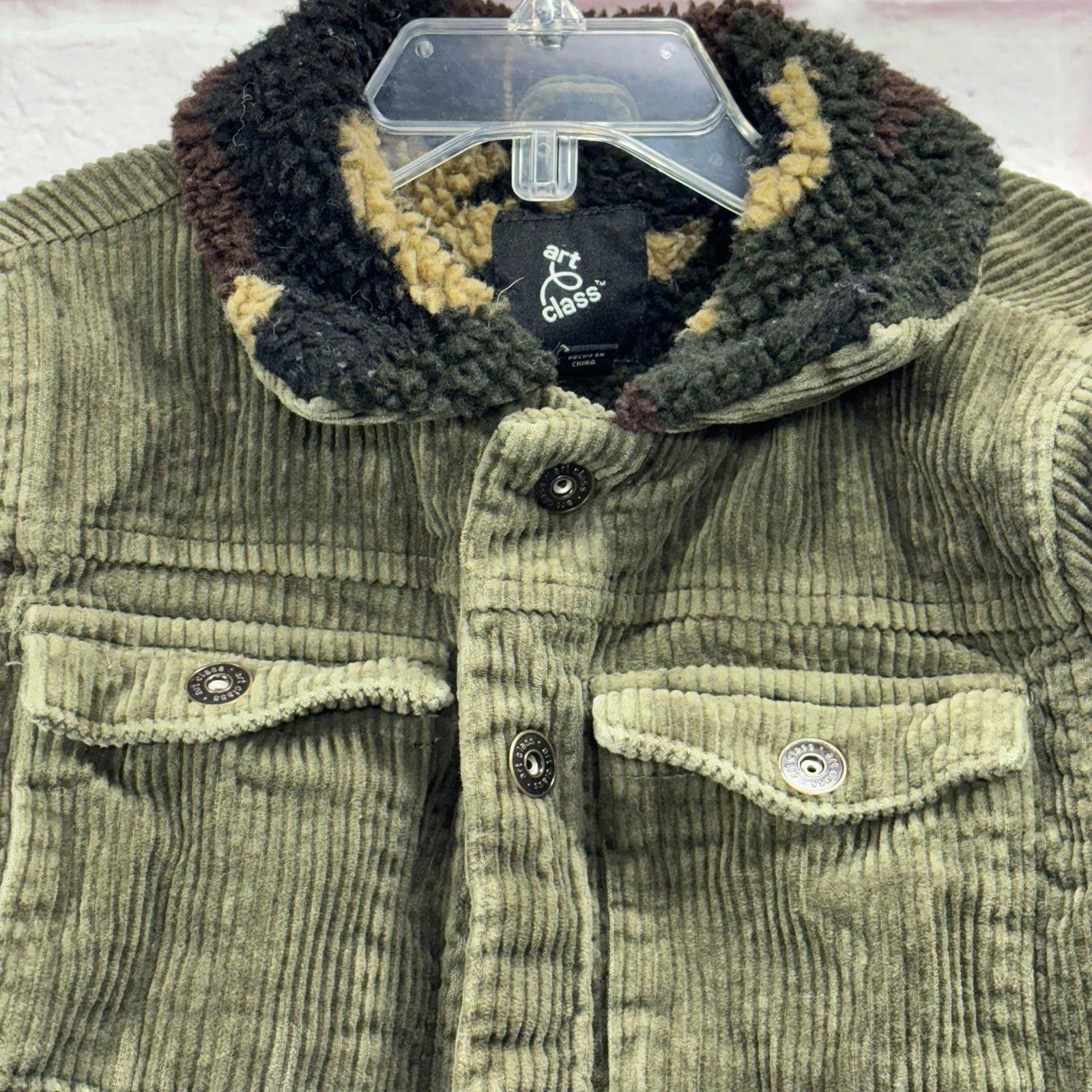 Other Art Class Olive Green Corduroy Boys 4T Jacket Size US XXS / EU 40 - 2 Thumbnail