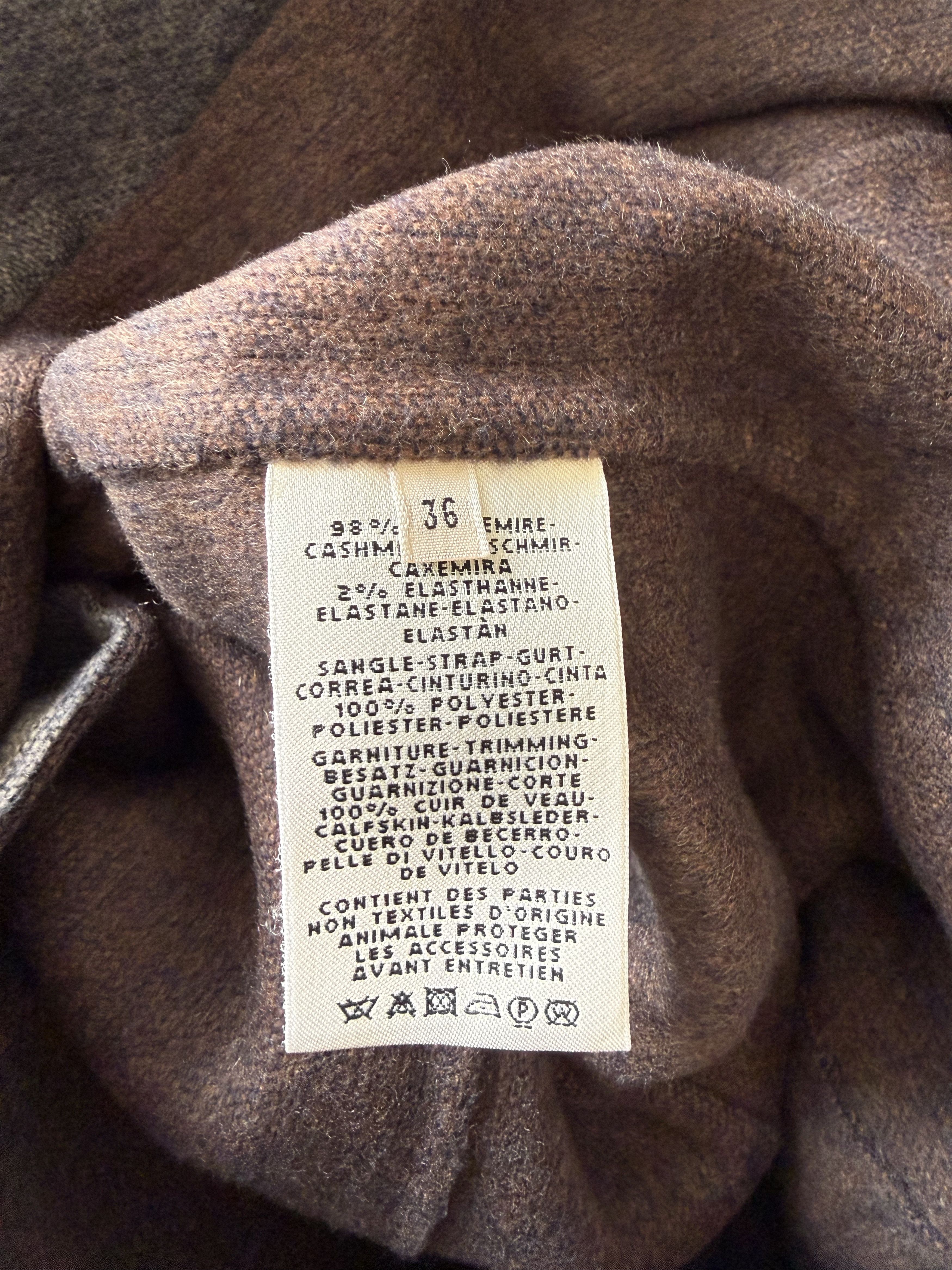 Hermes Hermes Grey Mélange Double Faced Cashmere Belted Coat Size S / US 4 / IT 40 - 12 Thumbnail