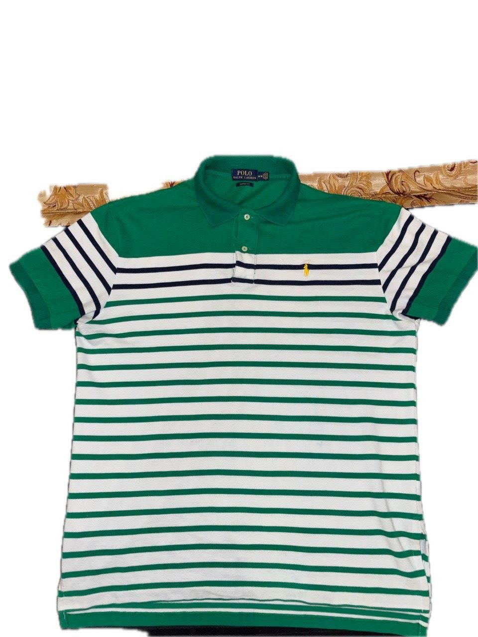 Polo Ralph Lauren Polo Ralph Lauren Green and white men's striped shirt M Size US M / EU 48-50 / 2 - 5 Thumbnail