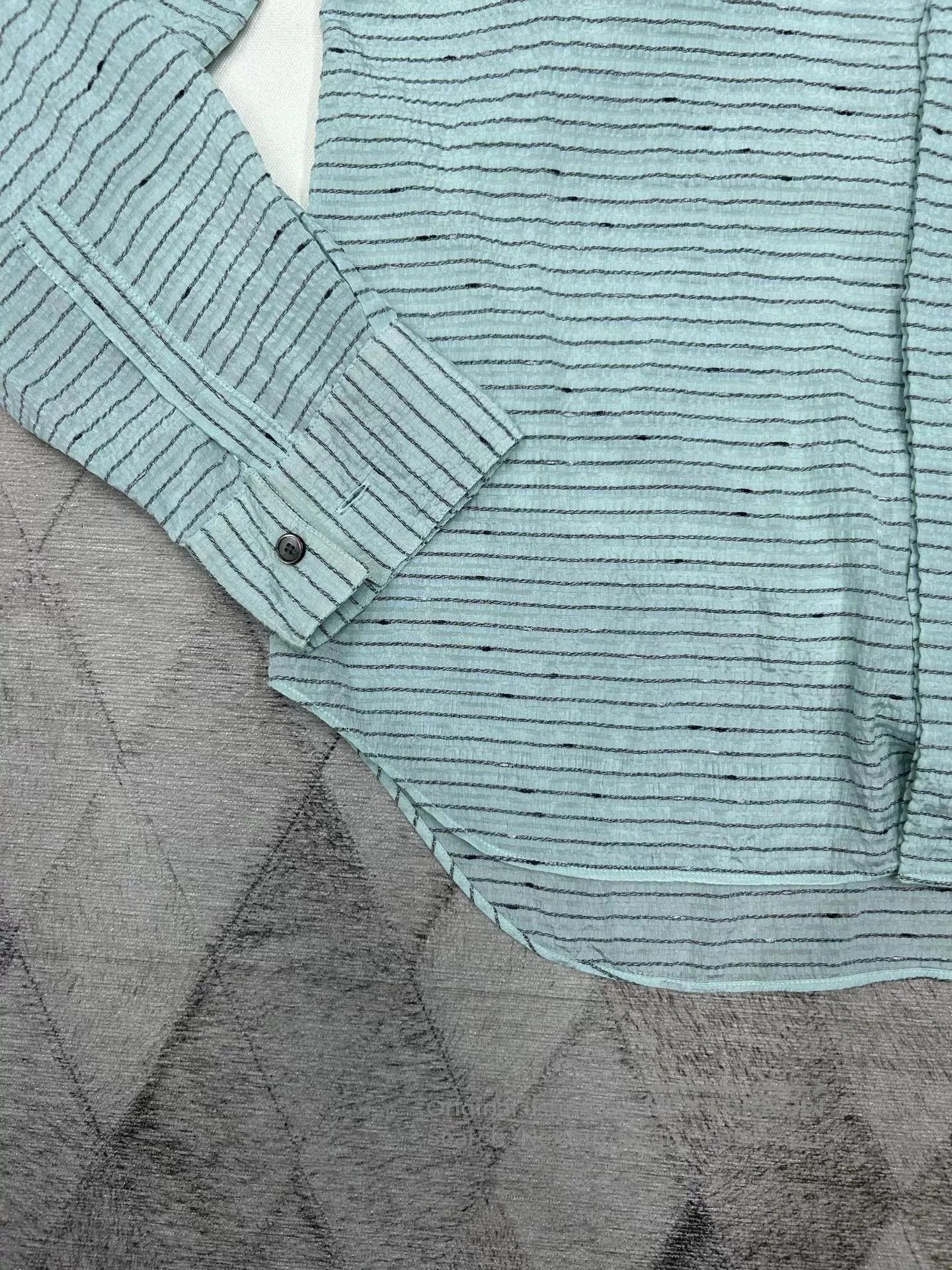 Dior Dior Man 2024 Spring Summer Silk Seersucker Shirt. Size US XXS / EU 40 - 5 Thumbnail