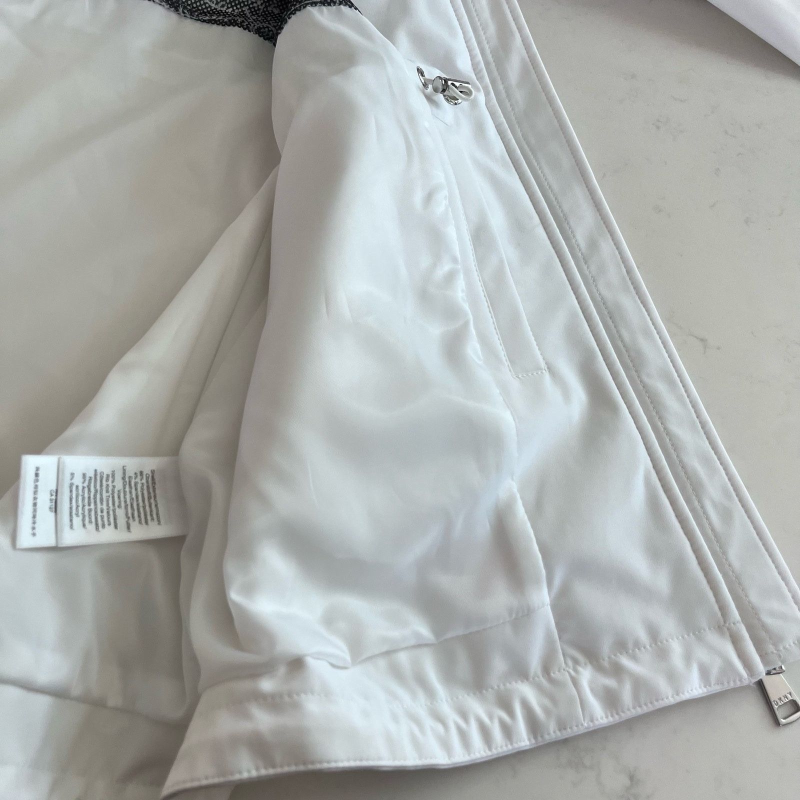 DKNY DKNY White Long Sleeve Zip Up Windbreaker Jacket Size L / US 10 / IT 46 - 14 Thumbnail