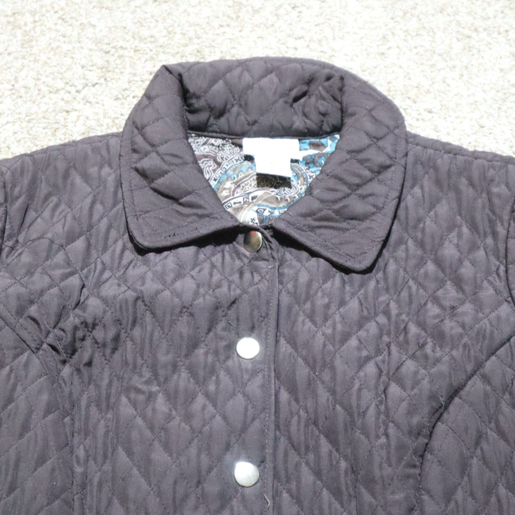 Vintage Kim Rogers Jacket Women M Brown Quilted Button Up Mid-Length Polyester Blended Fabric All Seasons Fall Spring Summer Winter Jacket Women Size M / US 6-8 / IT 42-44 - 2 Thumbnail