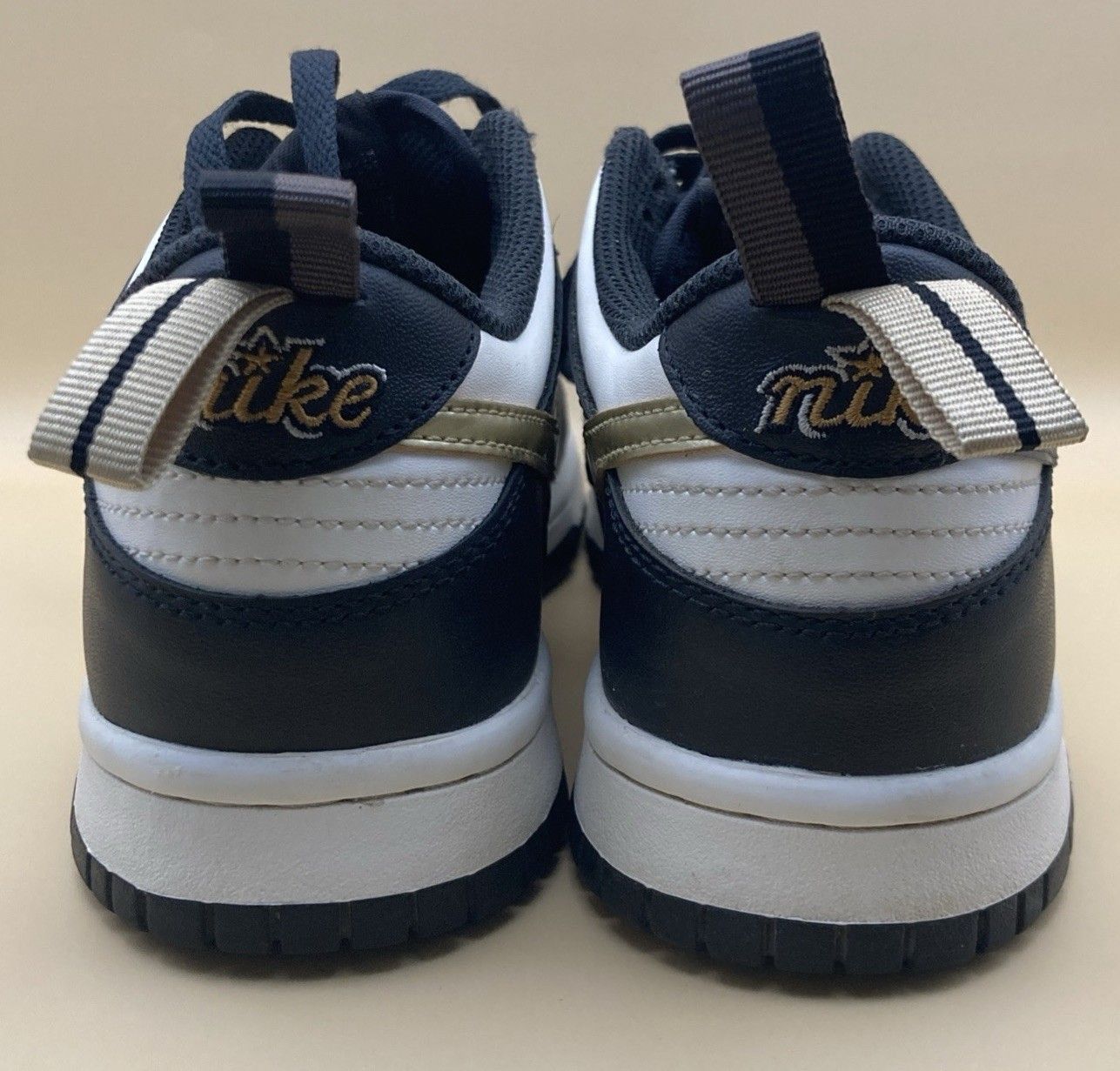 Nike Nike Dunk Low Black White Off Noir Gold Size 5.5 Womens Size US 7 / IT 37 - 3 Thumbnail