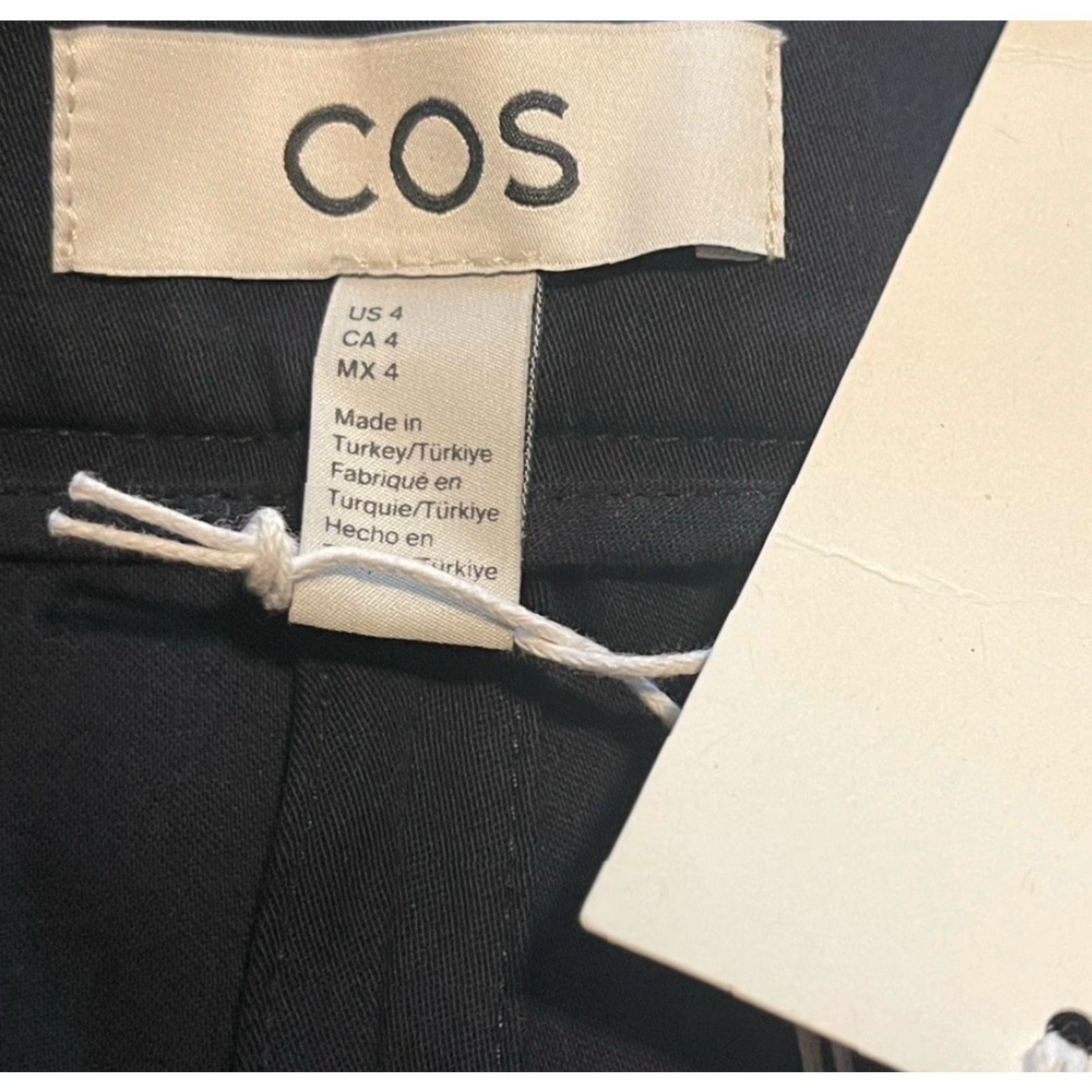 Cos VINTAGE COS Women Pants Size 4 Black Twill Dress Pants City Style Formal Work Casual Size 27" / US 4 / IT 40 - 4 Thumbnail