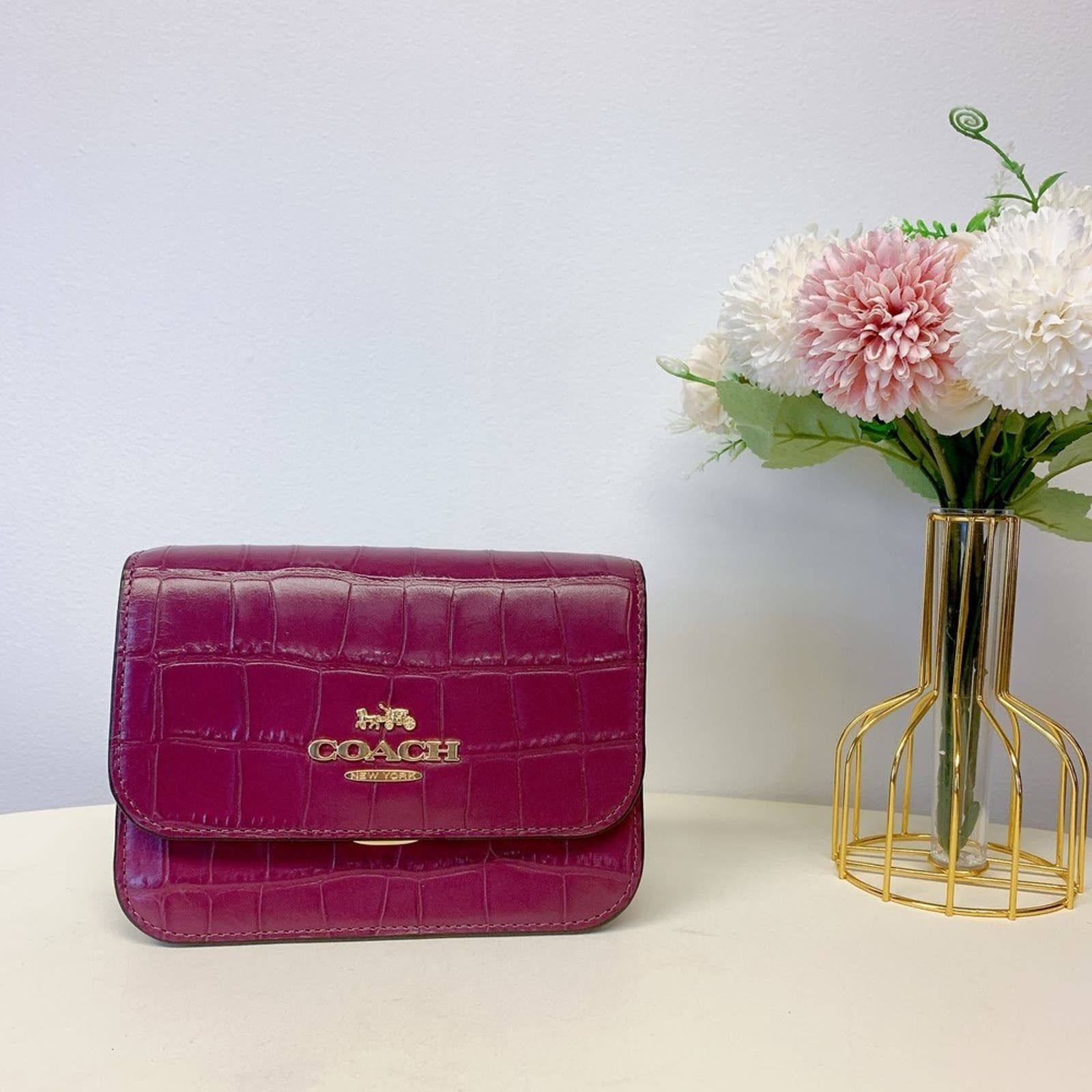 image of Coach C5627 Mini Brynn Crossbody In Dark Berry in Purple, Women's