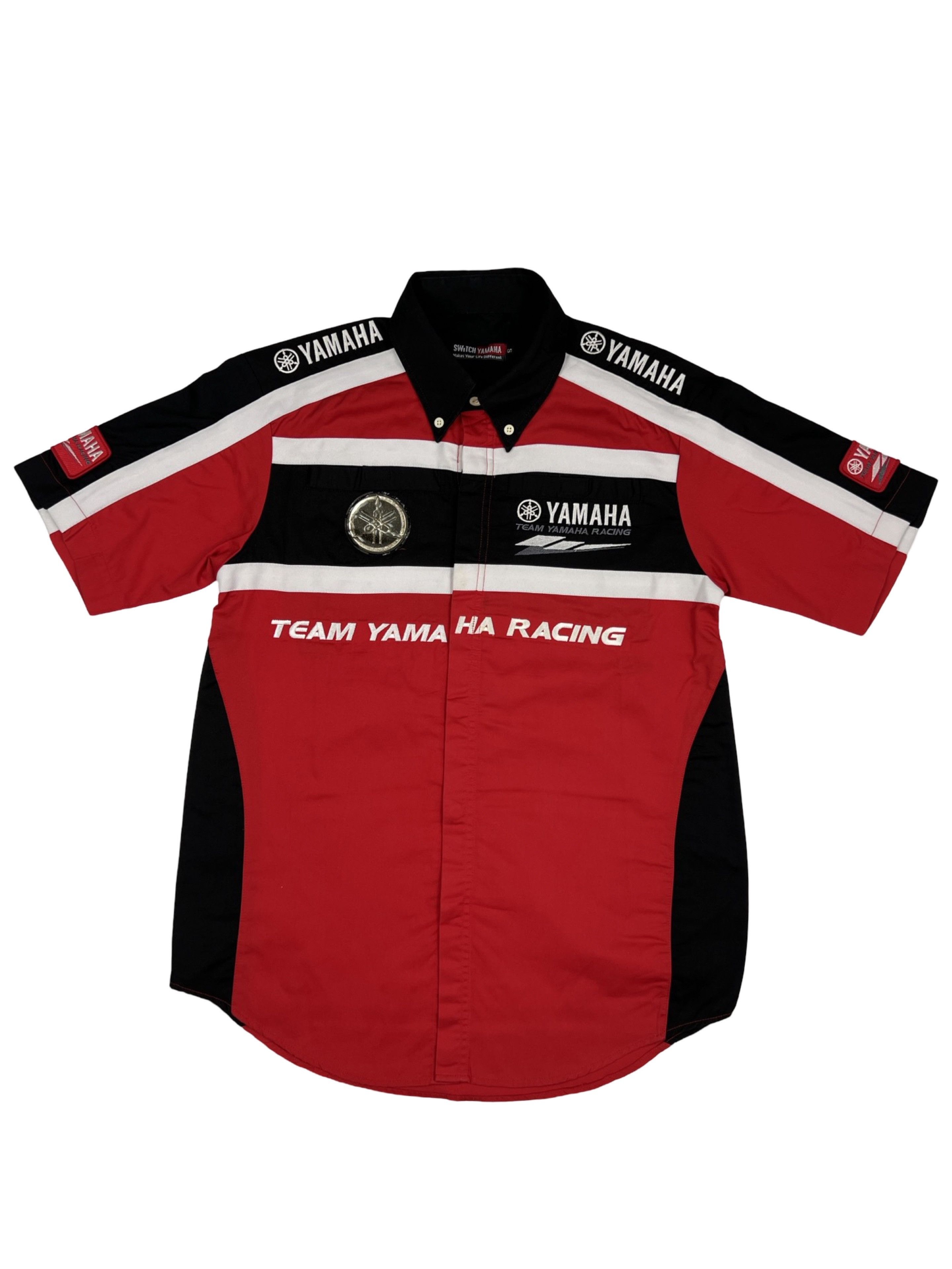 Vintage × Yamaha Vintage Y2K Yamaha Moto Team Racing Button Shirt Logo Size US S / EU 44-46 / 1 - 2 Thumbnail