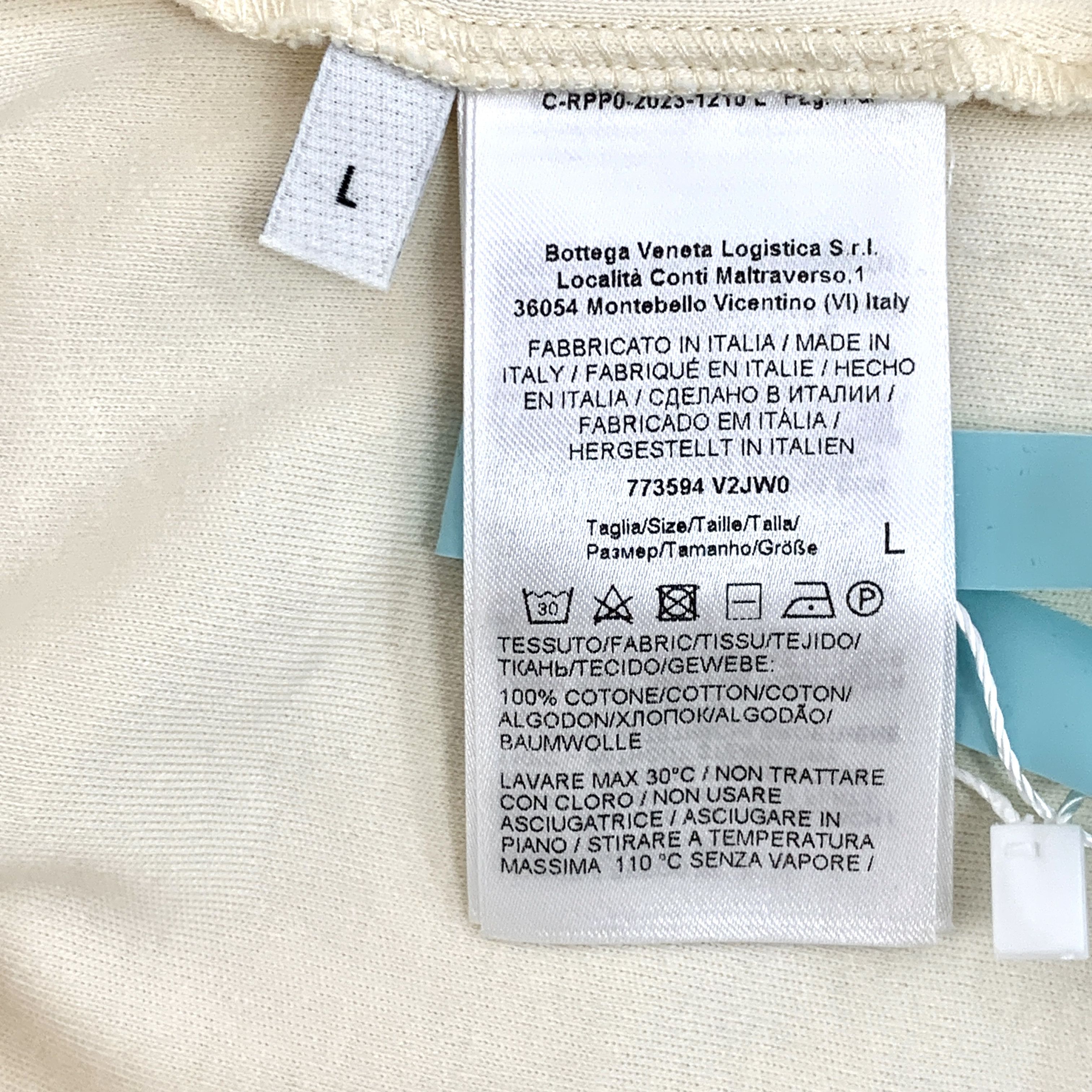 Bottega Veneta Bottega Veneta Logo T-Shirt Beige (L) Size L / US 10 / IT 46 - 7 Thumbnail