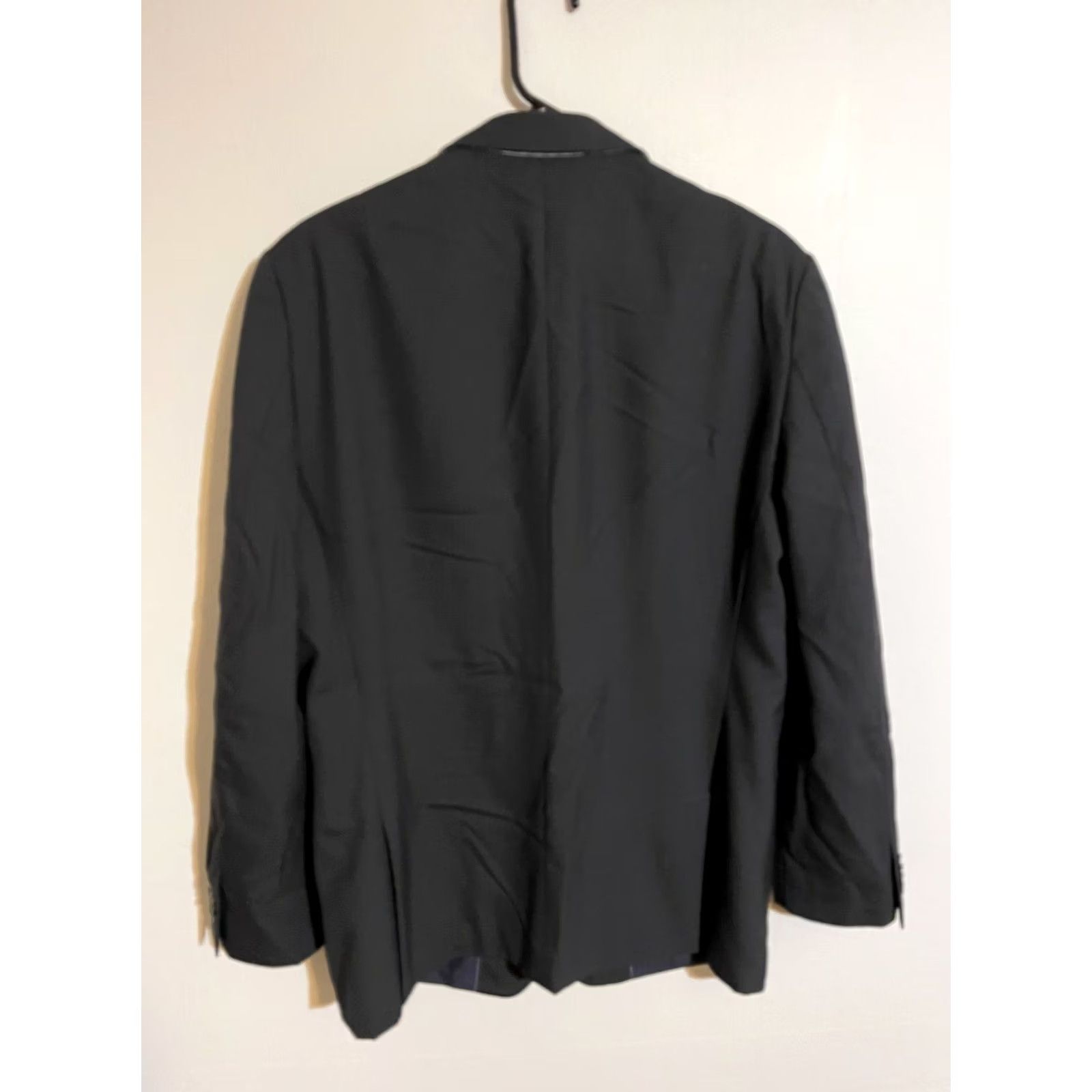 Banana Republic Banana Republic Marzotto Navy Blue Wool Suit Coat Blazer Jacket - Men's 44R Jacket, Blazer, Wool, Navy, Check, 44R, Regular Fit Size 44R - 3 Thumbnail