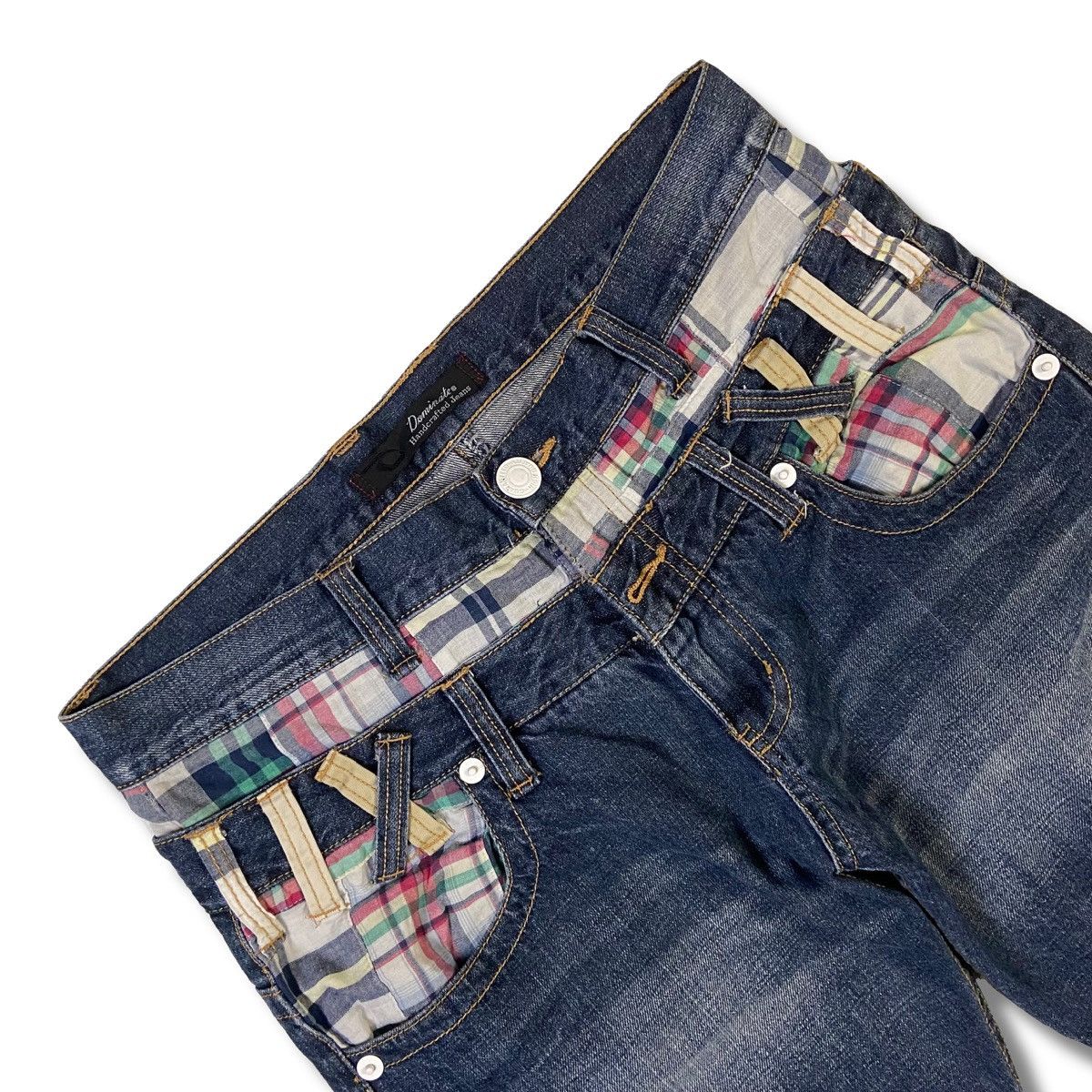 Japanese Brand Y2K Dominate Handcfarted Jeans Double Waist Size US 30 / EU 46 - 2 Thumbnail
