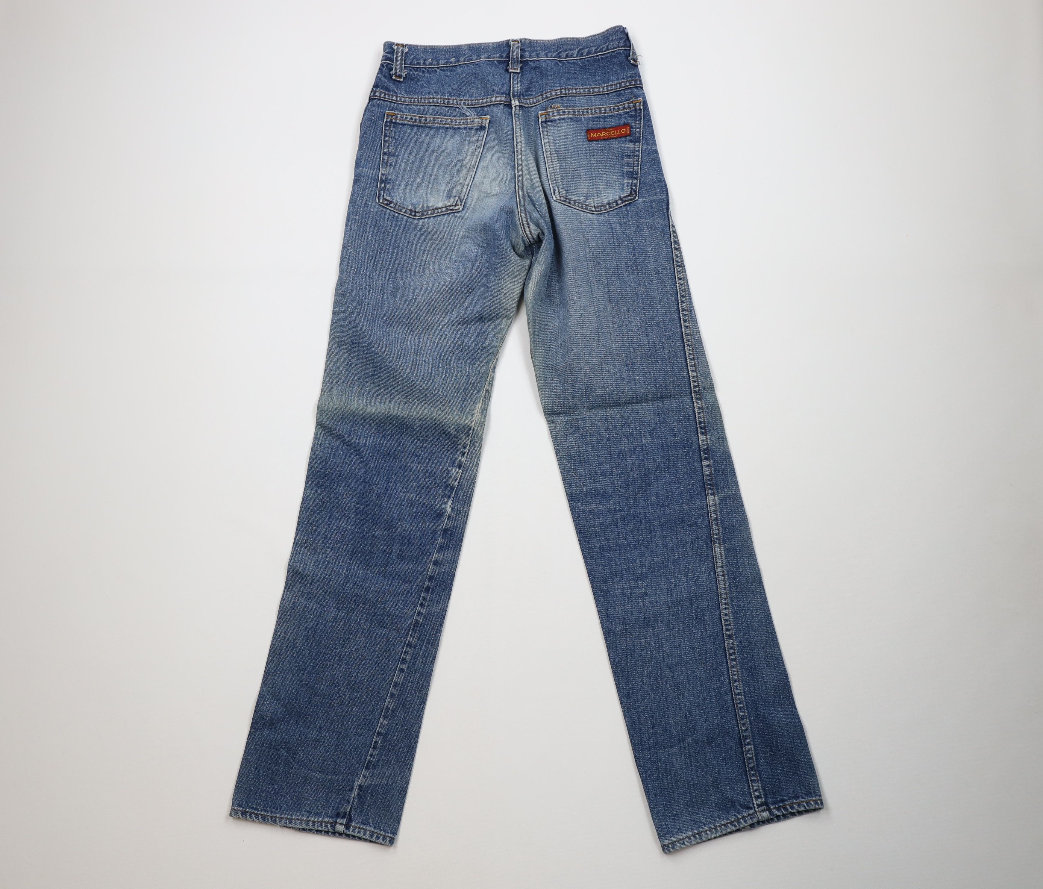 Vintage Vintage 70s Streetwear Straight Leg Denim Jeans Blue Cotton Size 27" / US 4 / IT 40 - 11 Thumbnail