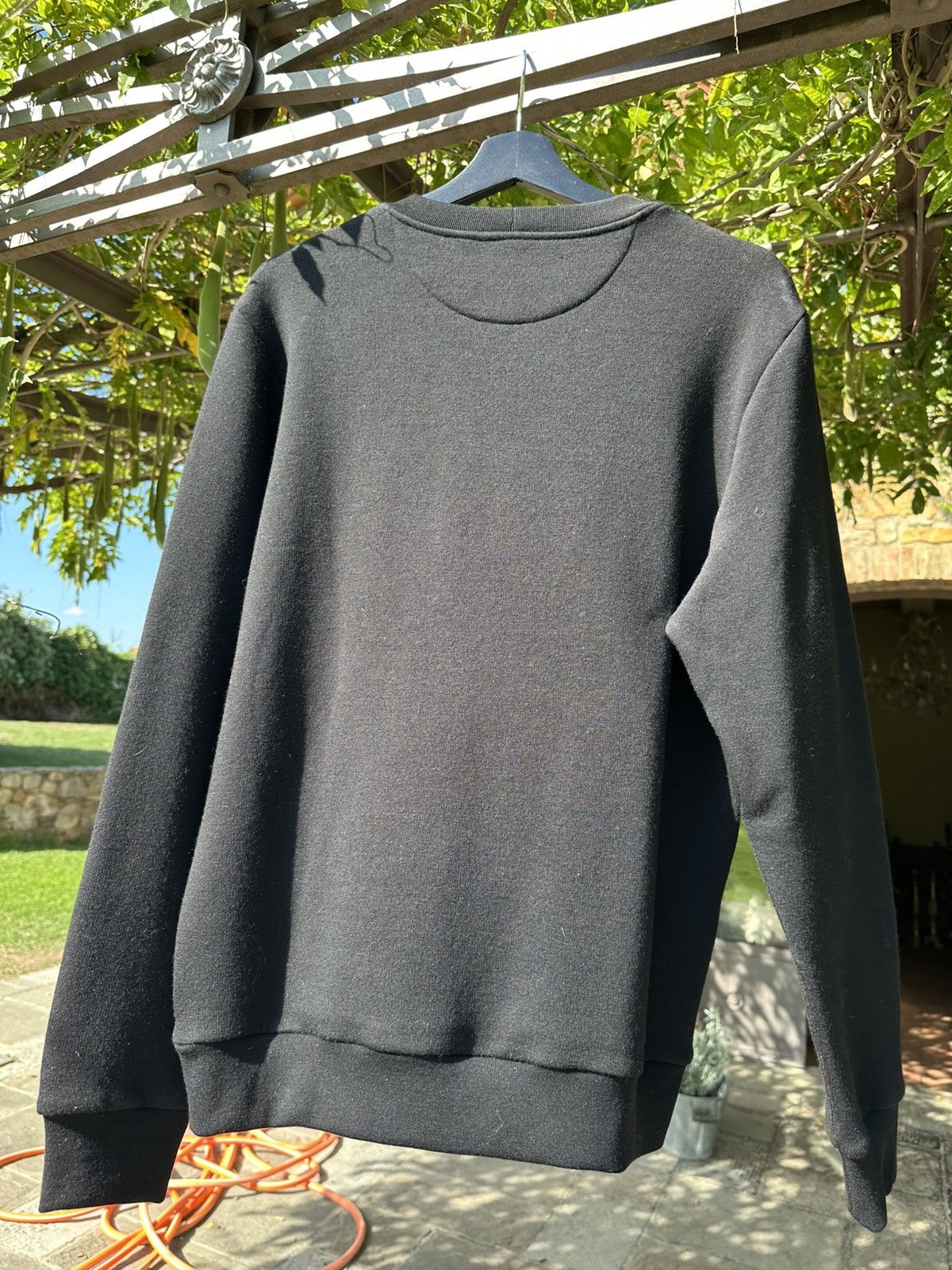Fendi Fendi Black Shadow Logo-Embroidered Jersey Sweatshirt Size US M / EU 48-50 / 2 - 2 Thumbnail