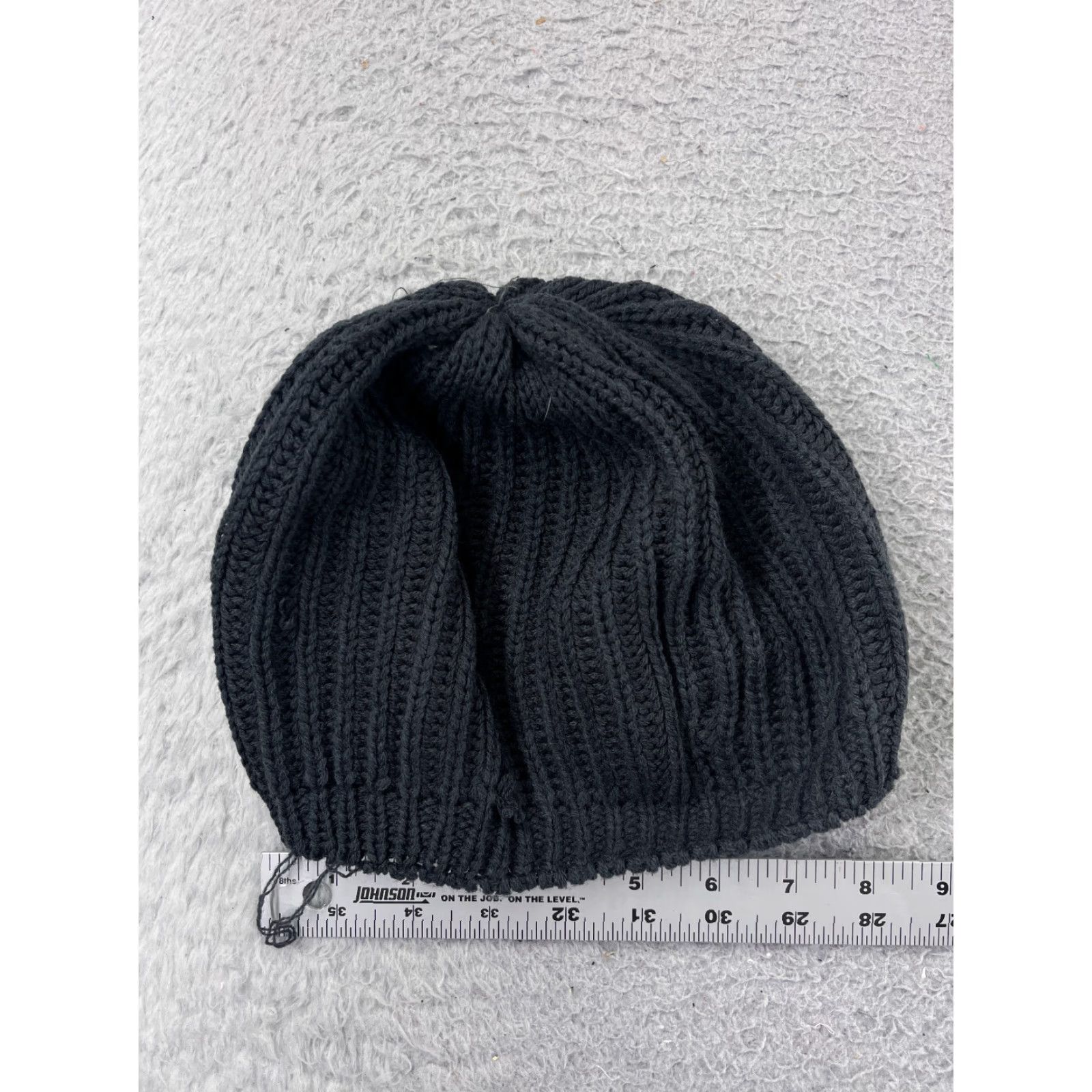 Vintage Floral Gray Beanie Womens One Size Knit Acrylic Casual Ski Hat Size ONE SIZE - 4 Thumbnail