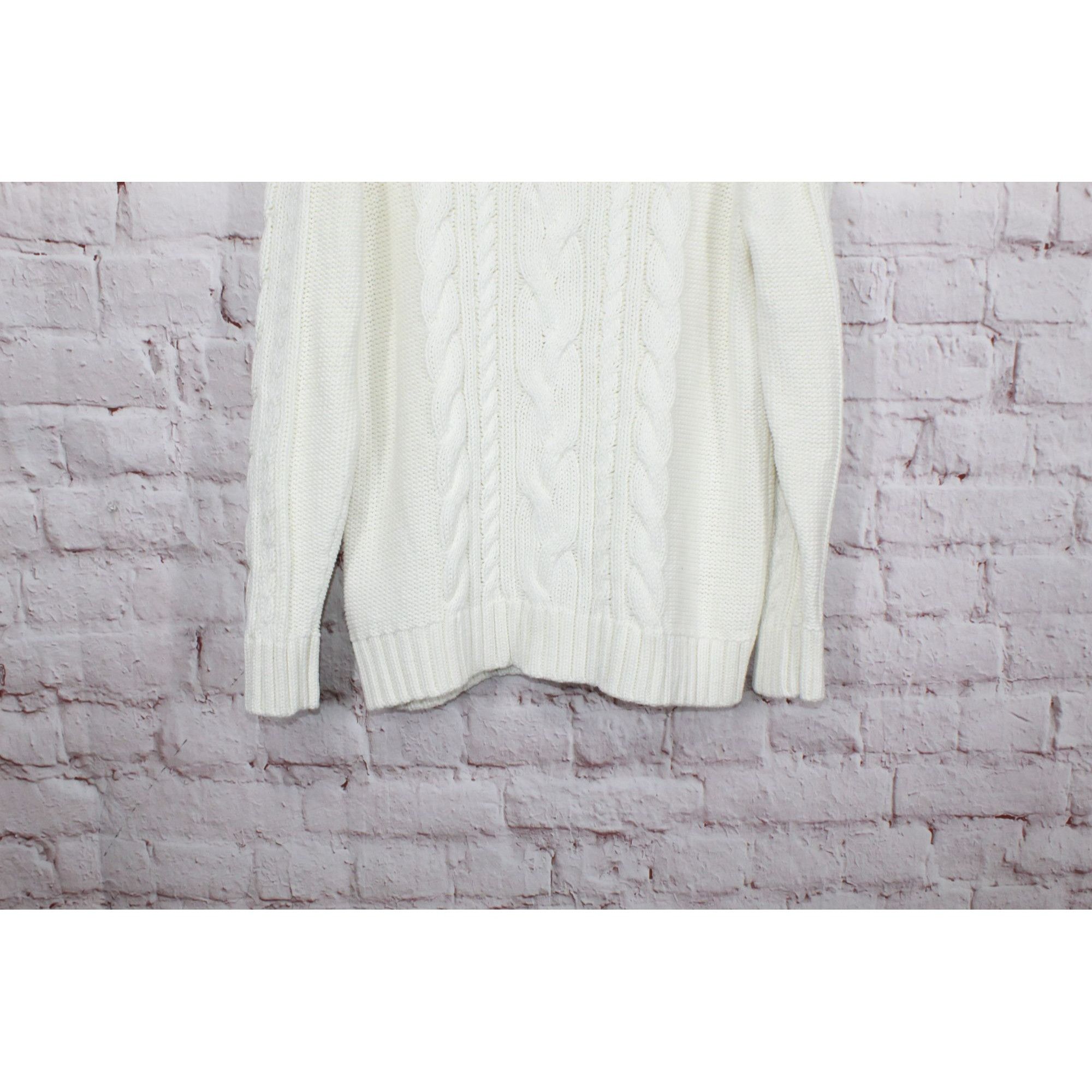 L.L. Bean LL Bean Women's Cable Sweater Crewneck Bone Size XL / US 12-14 / IT 48-50 - 4 Thumbnail