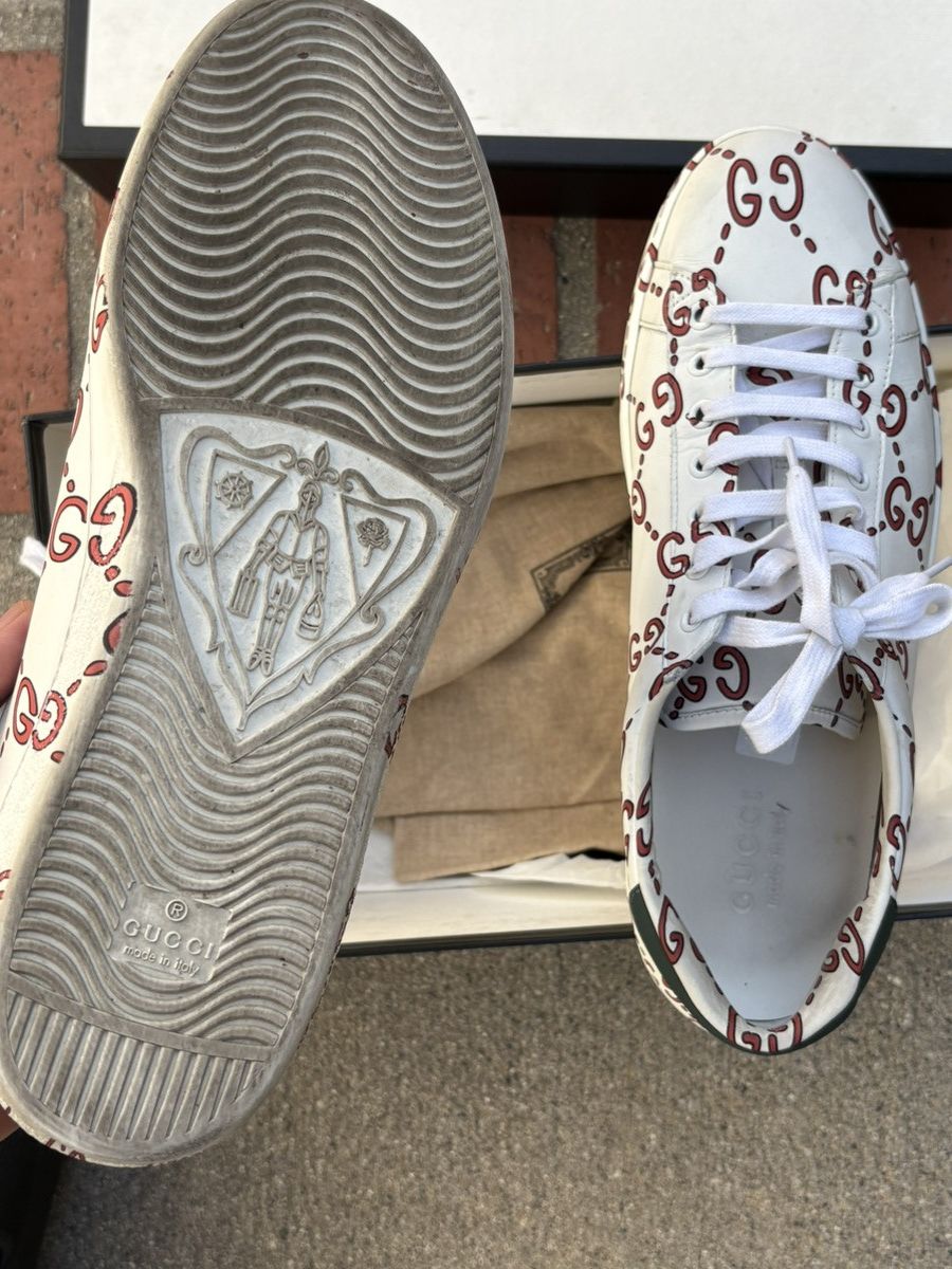 Gucci Gucci GG Print Ace Sneakers Size US 11 / EU 44 - 9 Thumbnail