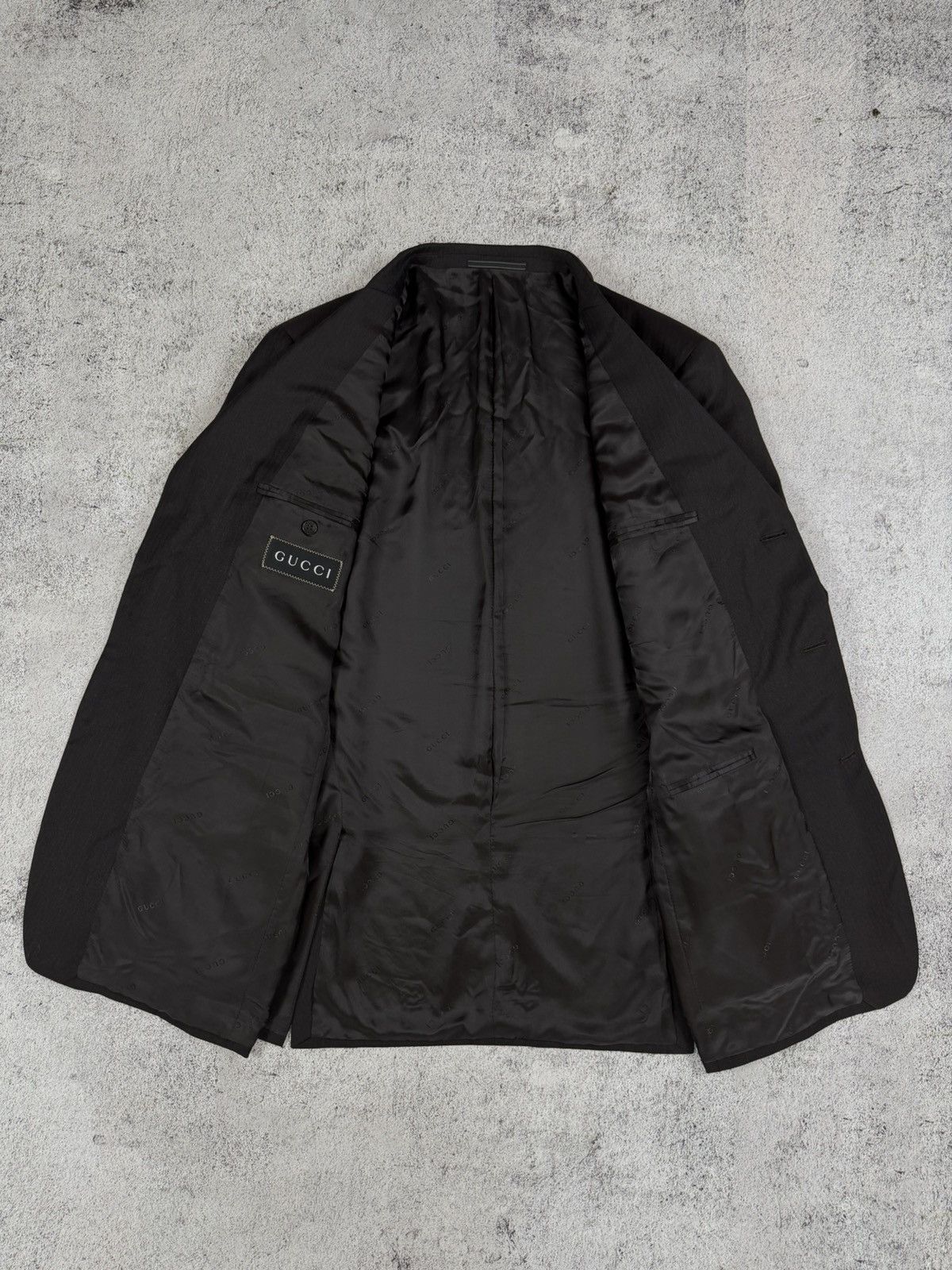 Gucci Gucci Classic Black Suit | Original | Size 52 | Size 52L - 10 Thumbnail