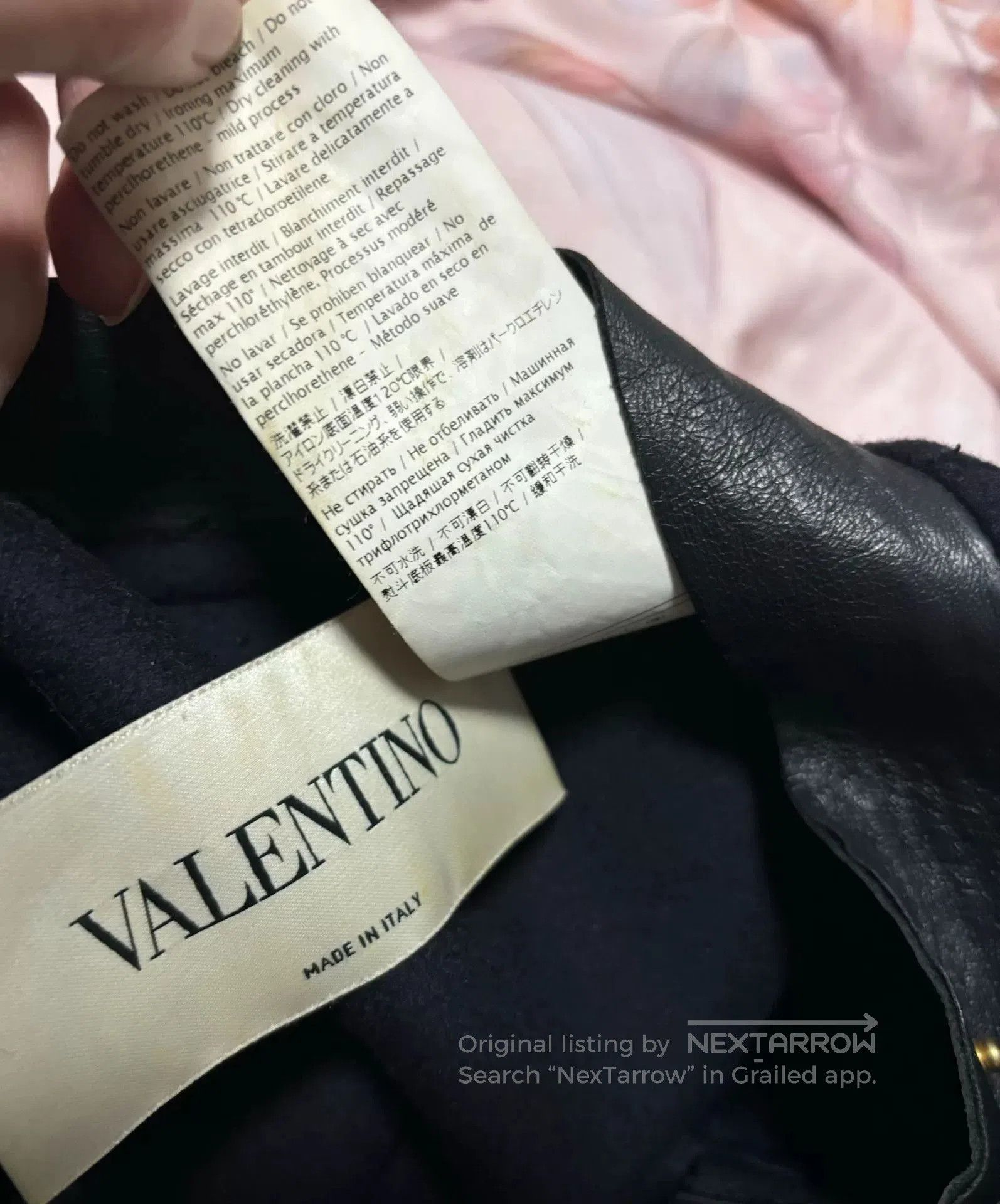 Valentino Valentino Wool Cashmere Leather Patchwork Coat. Size S / US 4 / IT 40 - 4 Thumbnail