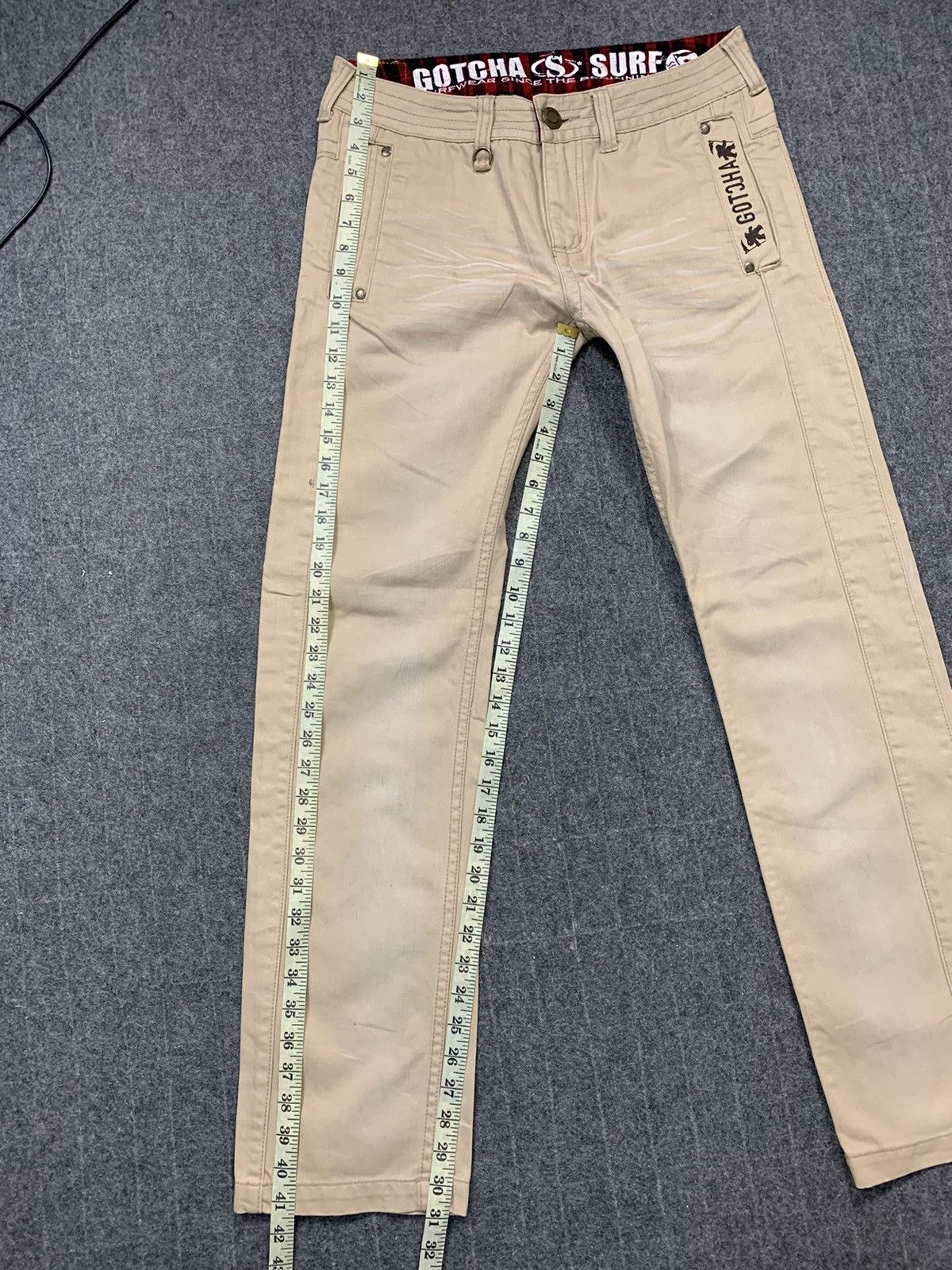 Gotcha 90s Gotcha Surf Brown Denim Jeans Embroidery Quotes Size US 32 / EU 48 - 16 Thumbnail