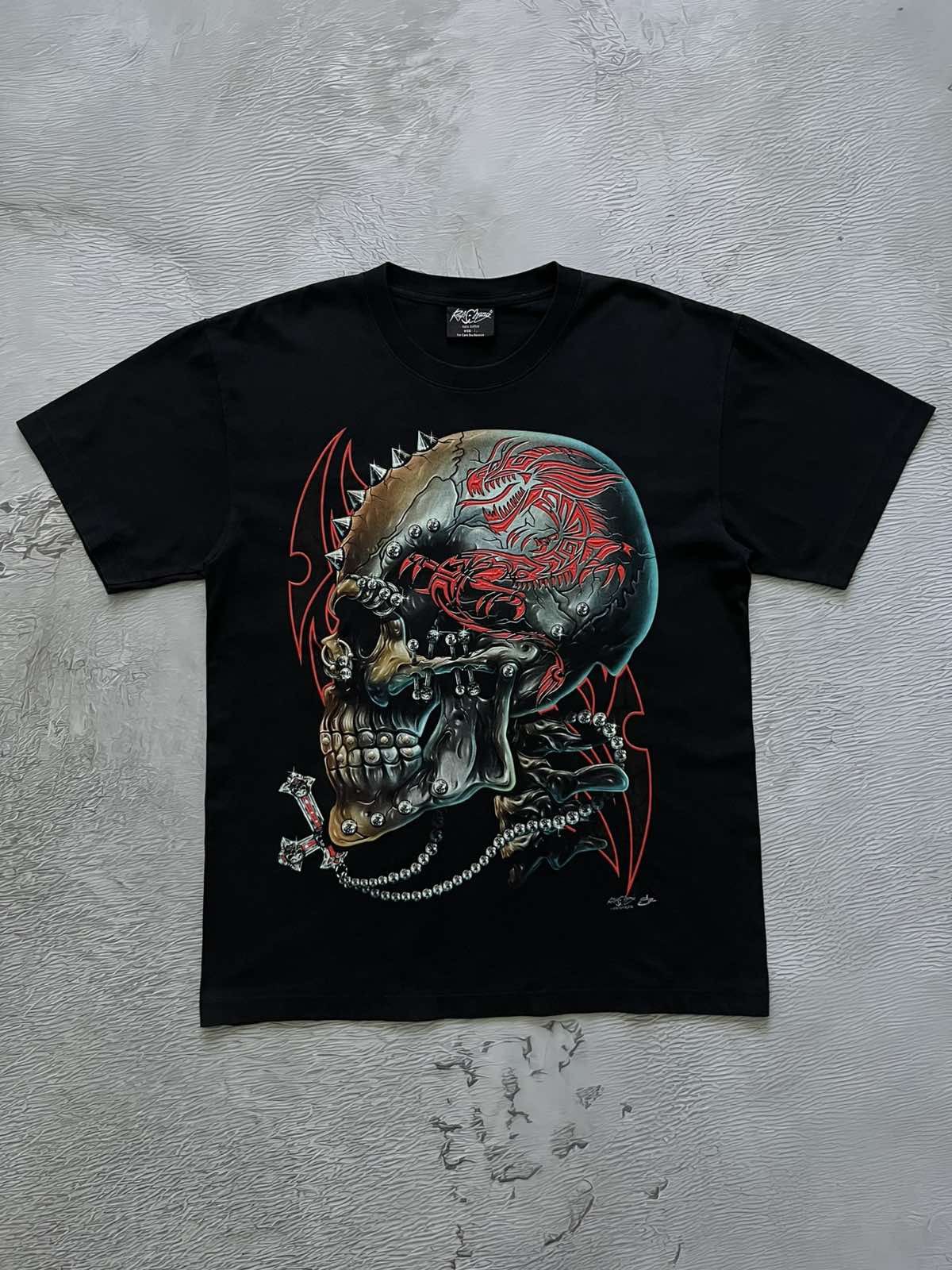 Vintage Vintage Rock Tee Skulls Dark Black Size US L / EU 52-54 / 3 - 2 Thumbnail