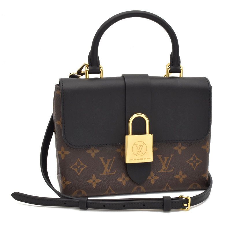 Louis Vuitton Rocky BB Monogram Noir Handbag Shoulder Bag 2way Brown Black