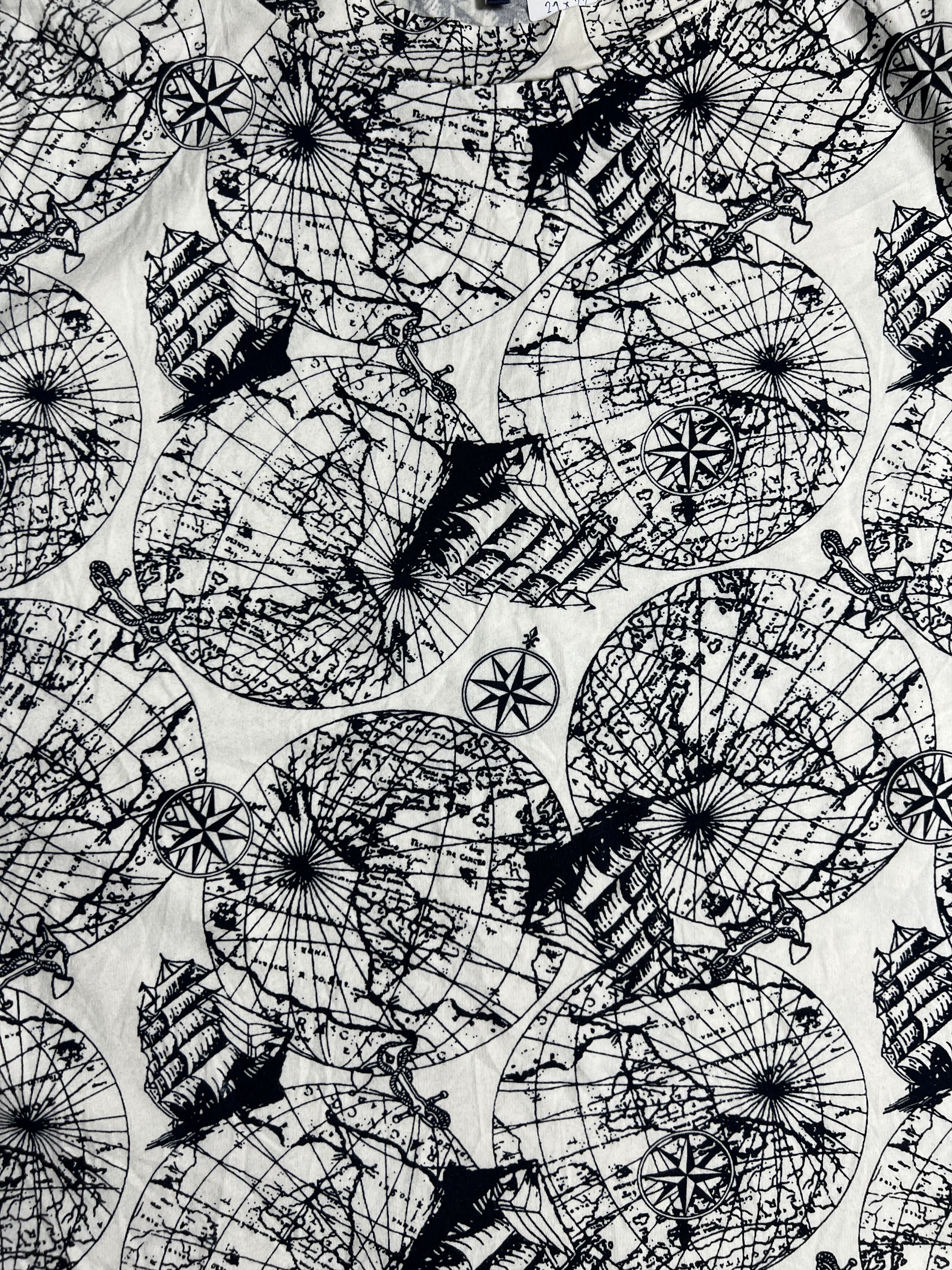 Japanese Brand × Junko Shimada Junko Shimada Part2 Maps Full Print Cropped Tee (L) GTME474 Size US L / EU 52-54 / 3 - 2 Thumbnail