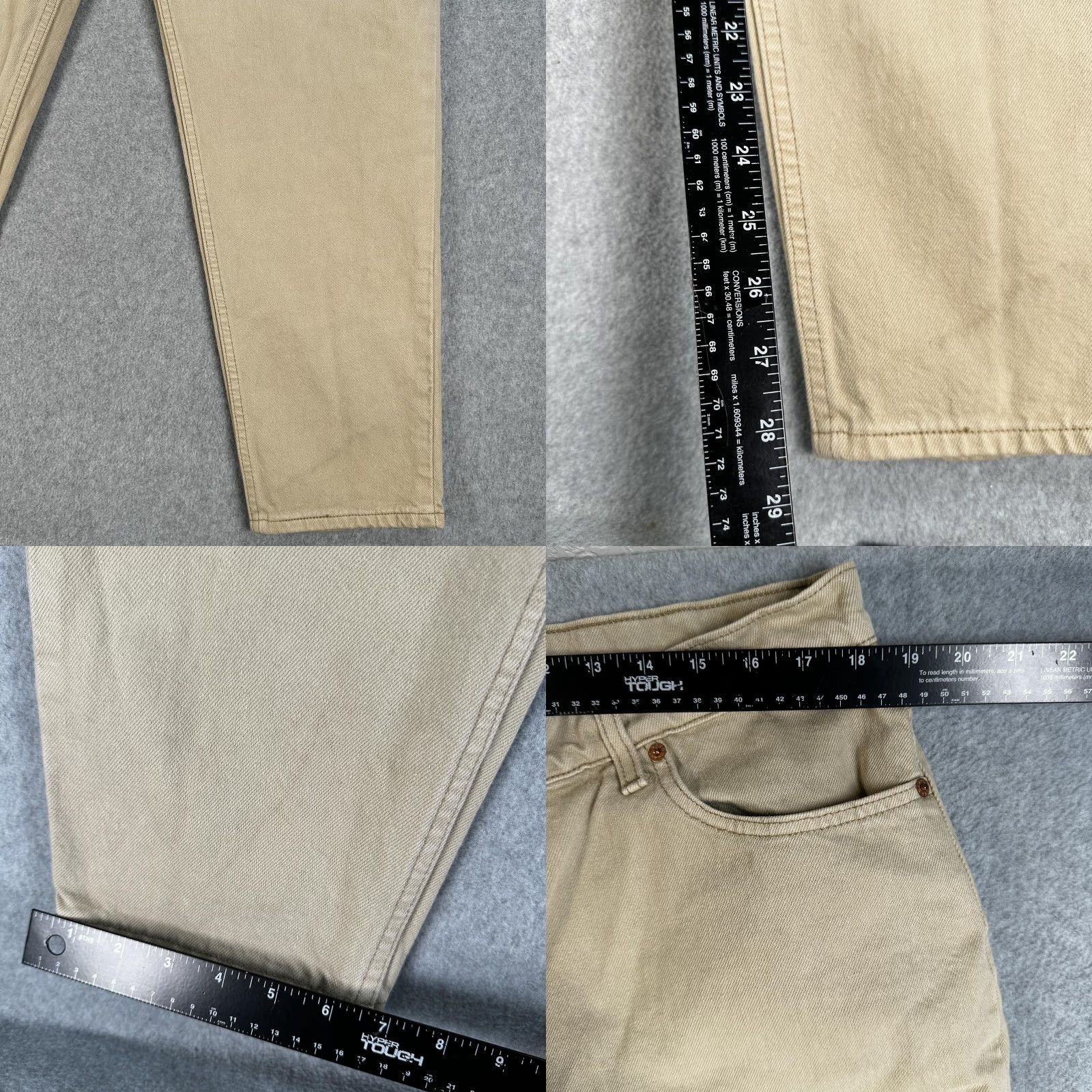 Levi's VINTAGE Levi's 550 Jeans Beige Khaki Mens 40 Relaxed Fit Tapered 5-Pocket Denim 28in Zip Fly Boys? Size US 40 / EU 56 - 8 Thumbnail