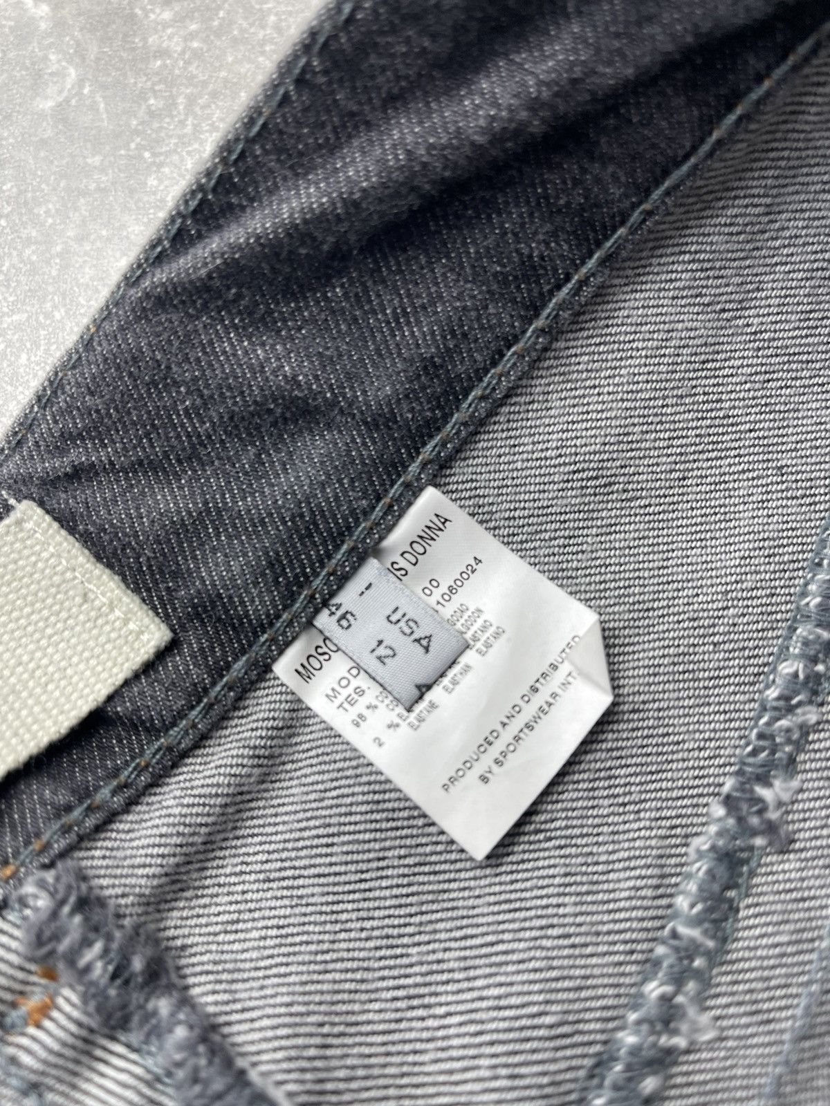 Moschino × Vintage Moschino Vintage 00s Gray Flared Denim Jeans Size 32" / US 10 / IT 46 - 14 Thumbnail
