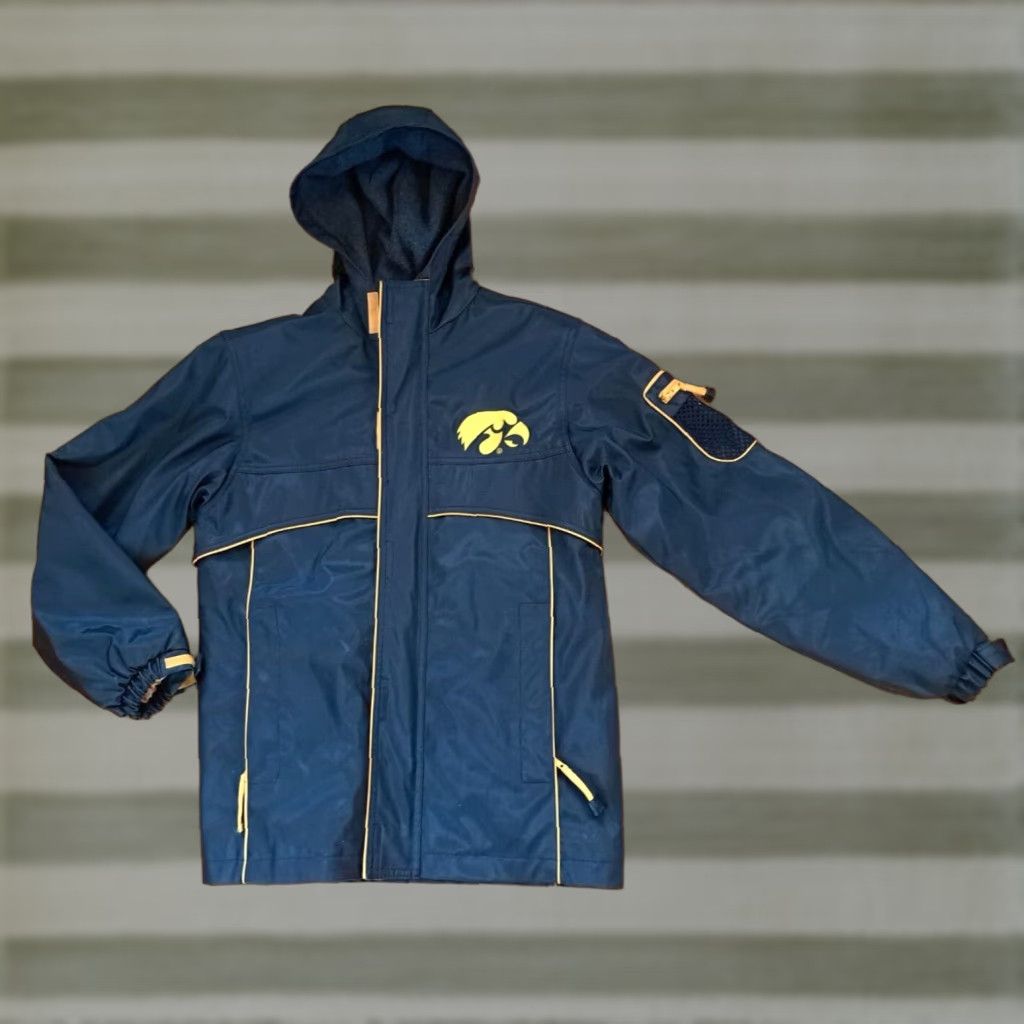 Vintage Iowa Hawkeyes Insulated Full Zip Hooded Parka Field Jacket Large Heavy Size US L / EU 52-54 / 3 - 1 Thumbnail
