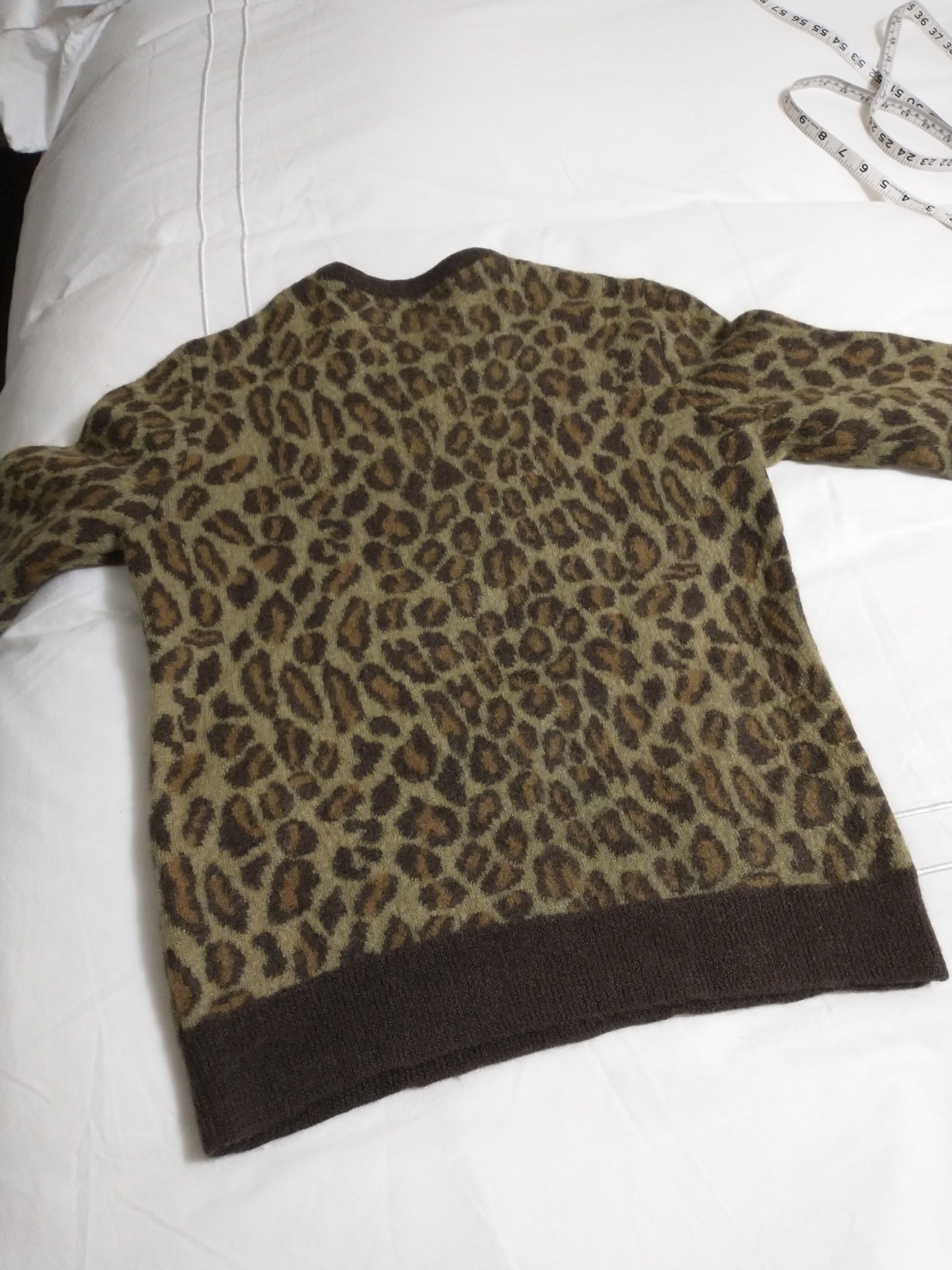 Hedi Slimane × Saint Laurent Paris FW15 Leopard Knit Sweater XL Size US XL / EU 56 / 4 - 4 Thumbnail
