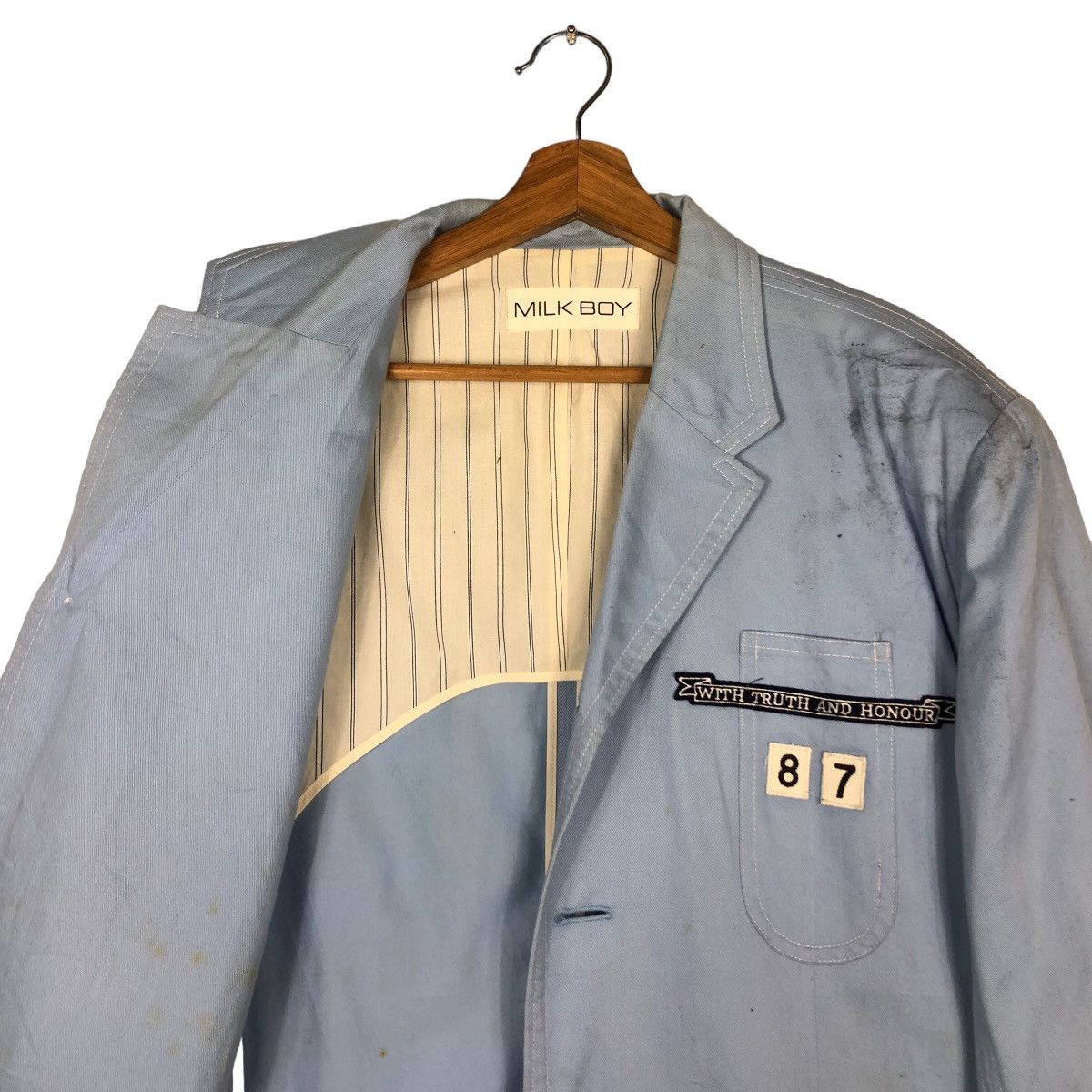 Japanese Brand 🔥Milk Boy Chore Work Jacket Big Logo Skate Style Streetwear Size US M / EU 48-50 / 2 - 12 Thumbnail