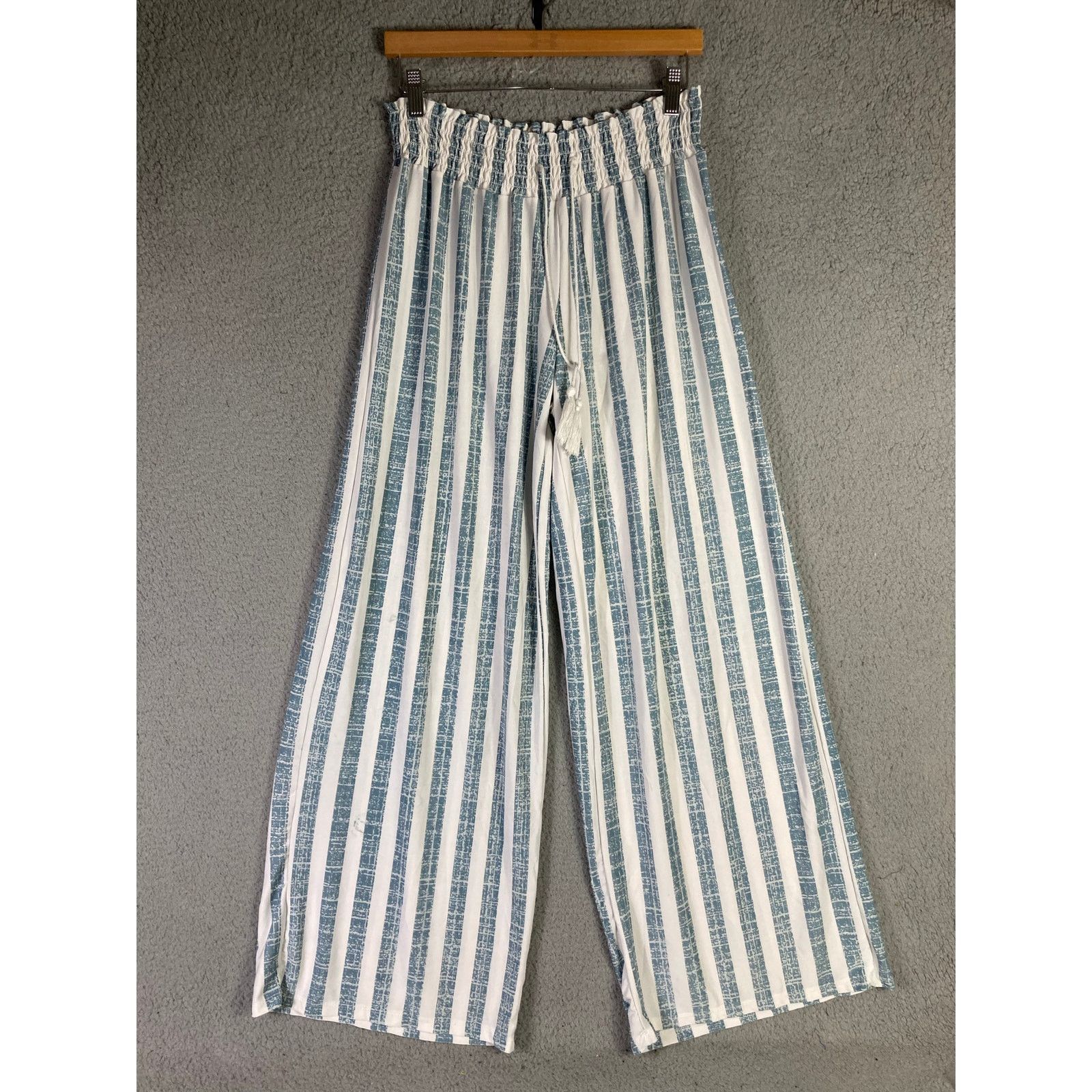 Other West Loop Women's Striped Wide-Leg Pants Blue Size L Size 24" / US 00 / IT 34 - 2 Thumbnail