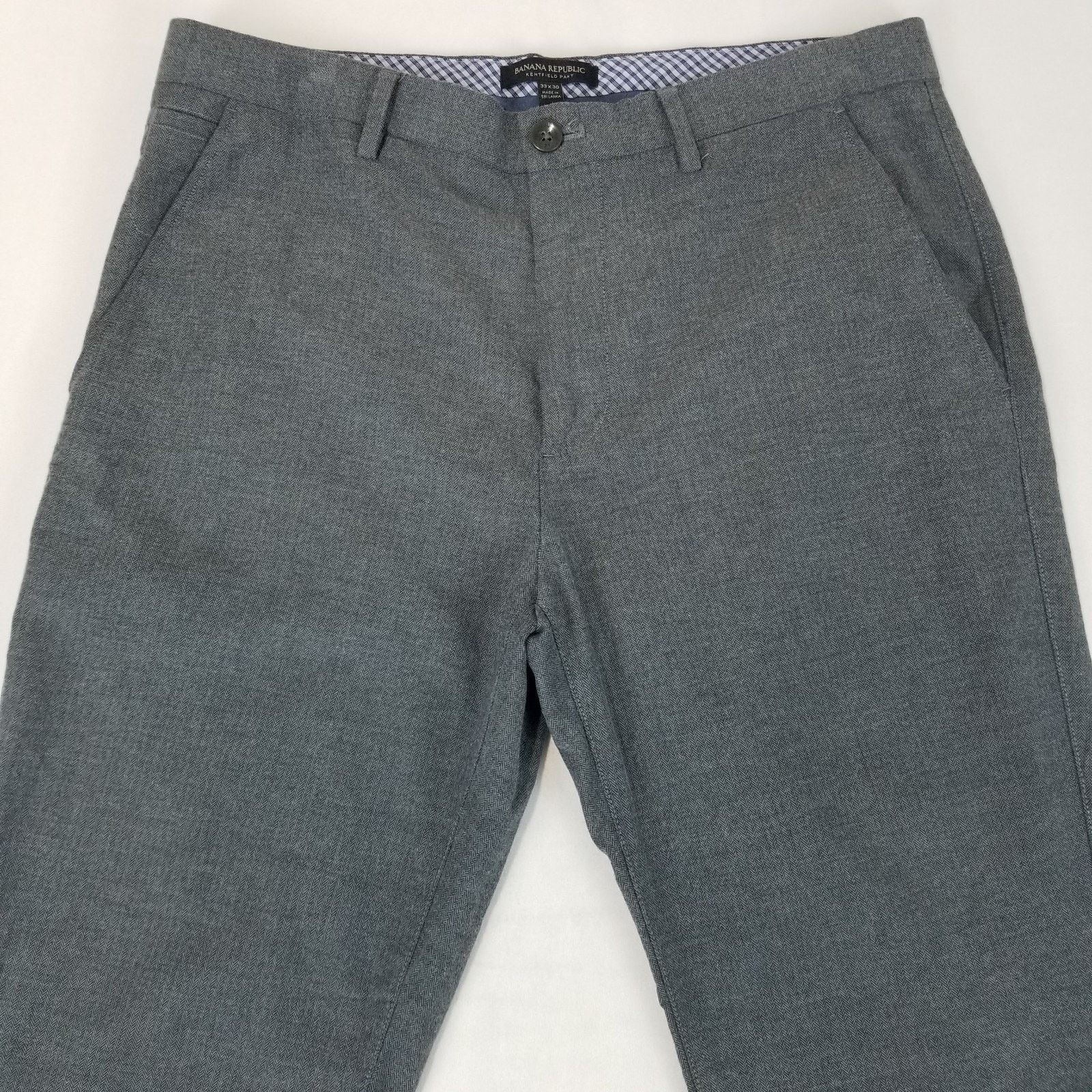 Banana Republic Banana Republic Kentfield Pants Mens 33x30 Herringbone Chino Size US 33 - 3 Thumbnail