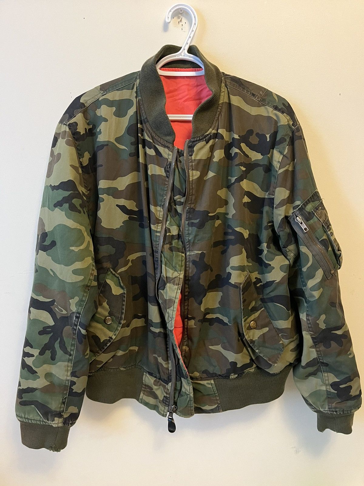 Vintage 80s Military Army Camo Bomber Jacket Size US M / EU 48-50 / 2 - 1 Thumbnail