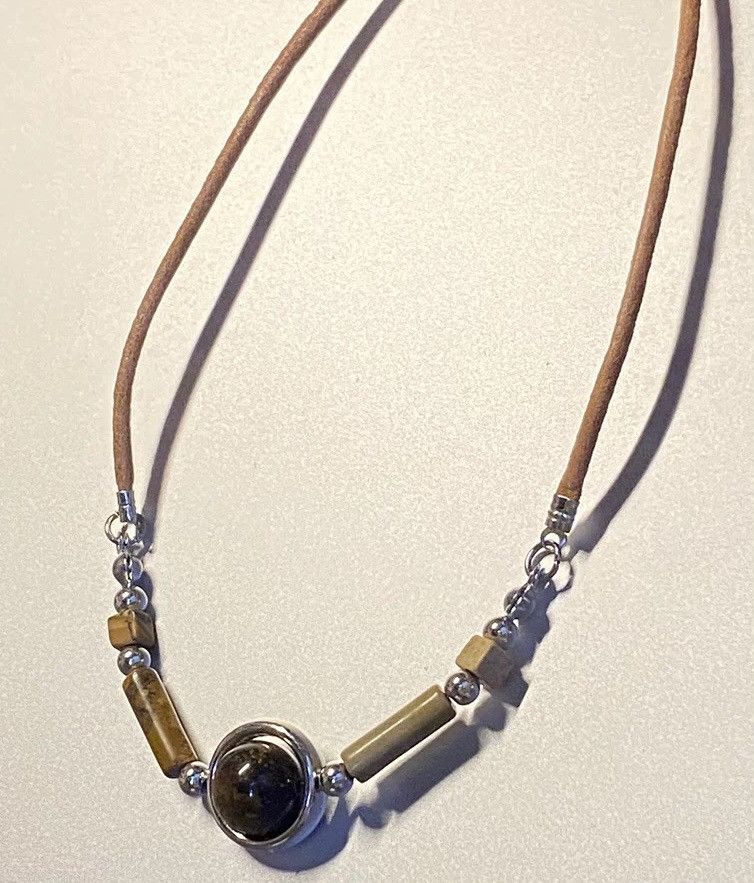 Japanese Brand × Jewelry Fashion punk retro y2k gem leather choker necklace Size ONE SIZE - 2 Thumbnail