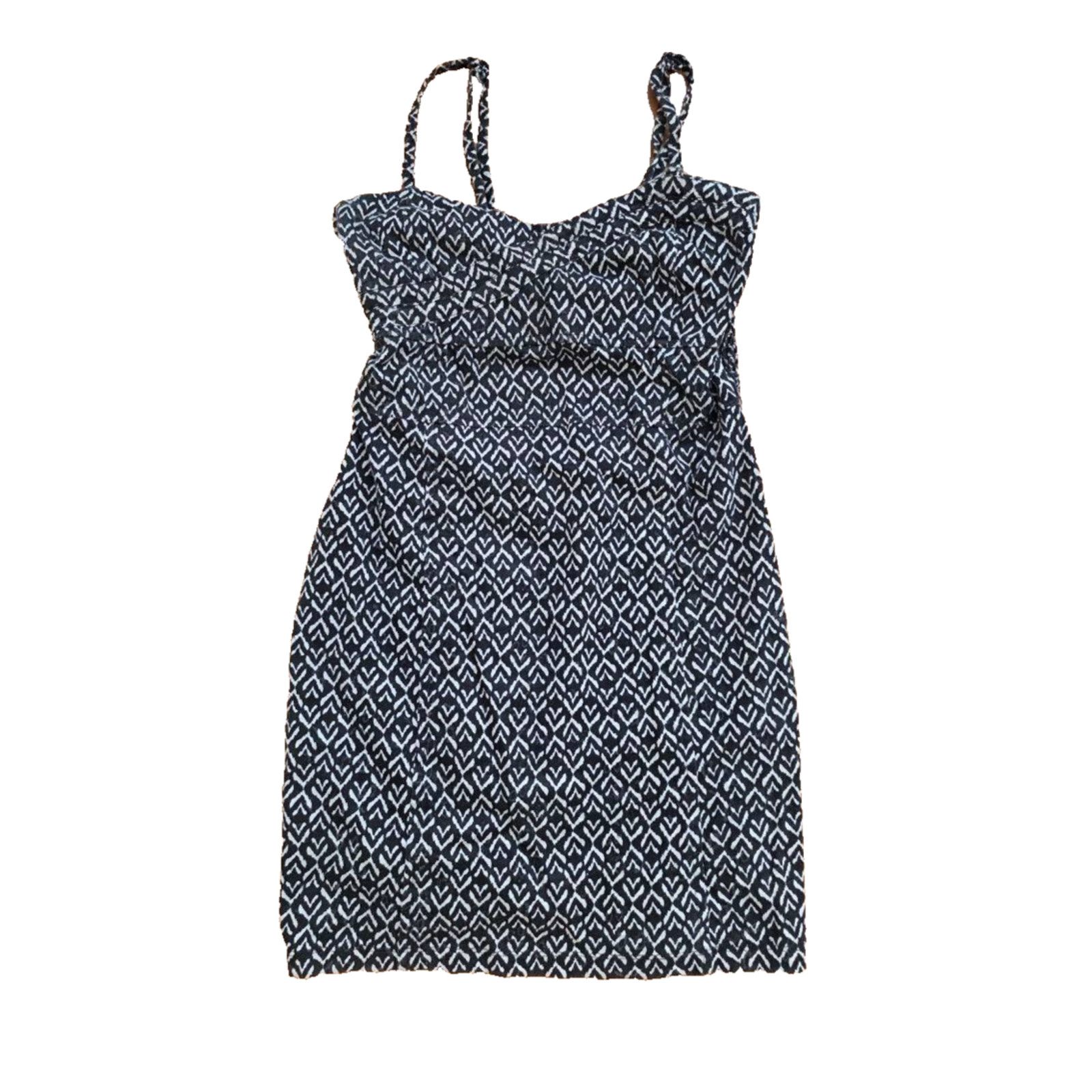 Free People Free People Spaghetti Strap Mini Dress Black/White M A001136 Size M / US 6-8 / IT 42-44 - 1 Thumbnail