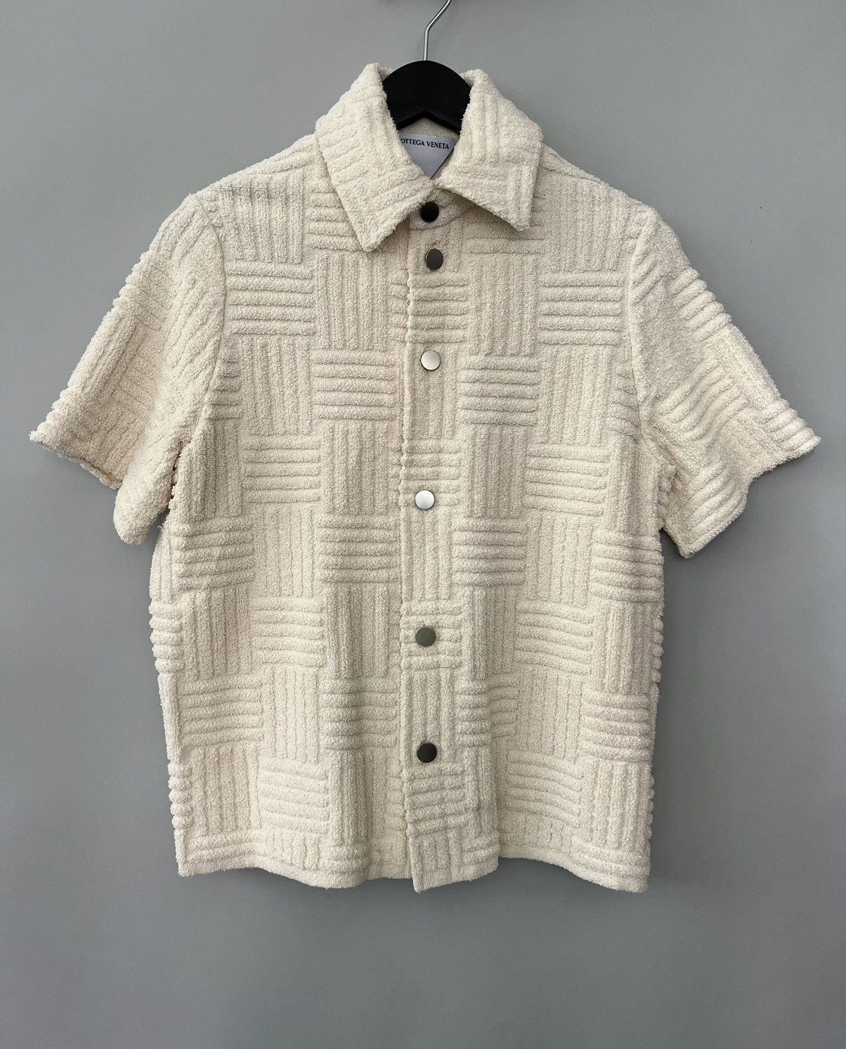Bottega Veneta Bottega Veneta Cream Intreccio Terry Shirt Size US S / EU 44-46 / 1 - 4 Thumbnail