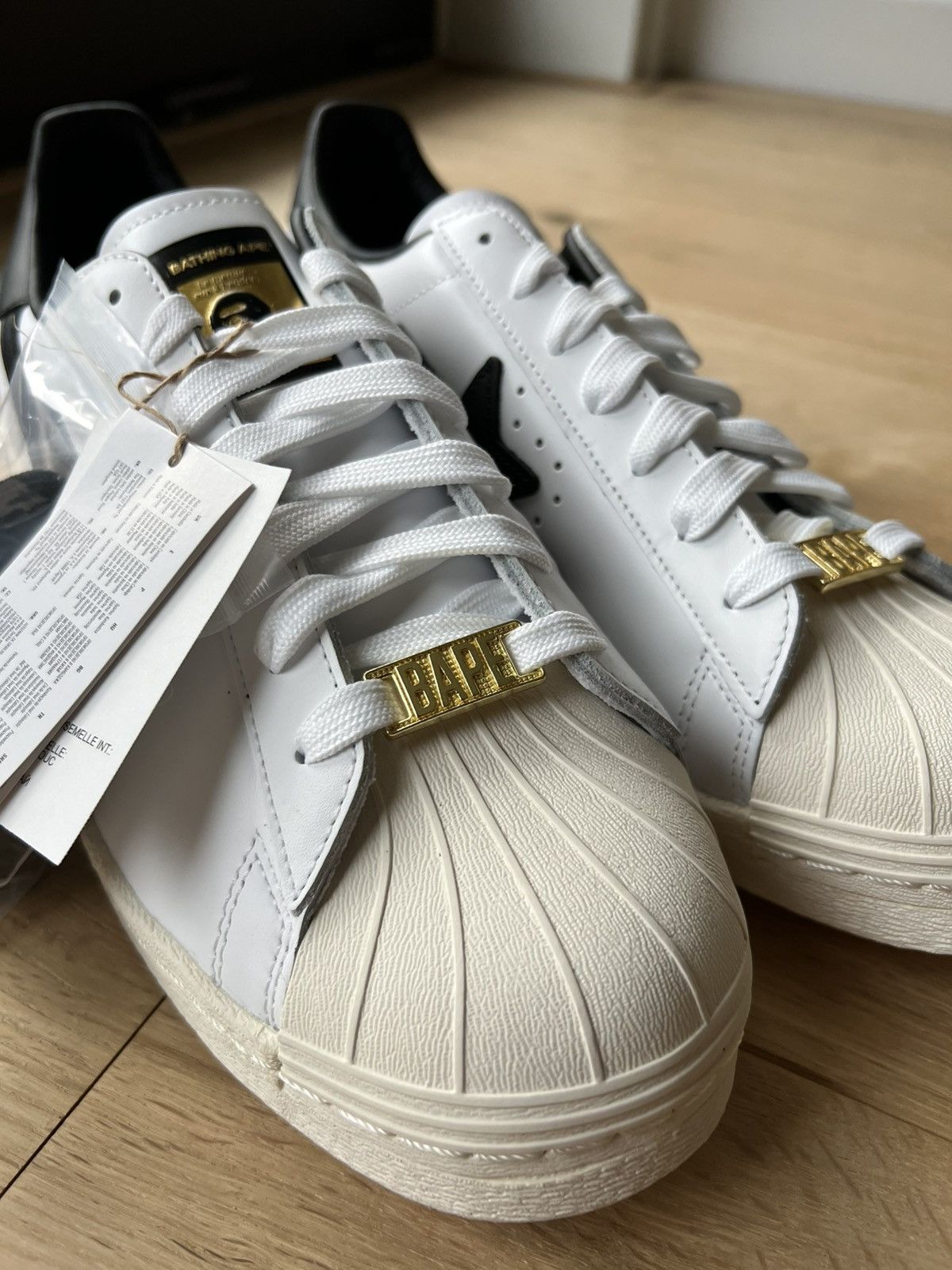Adidas × Bape adidas Superstar 80s BAPE-Exclusive White Black_Deadstock Size US 11 / EU 44 - 12 Thumbnail