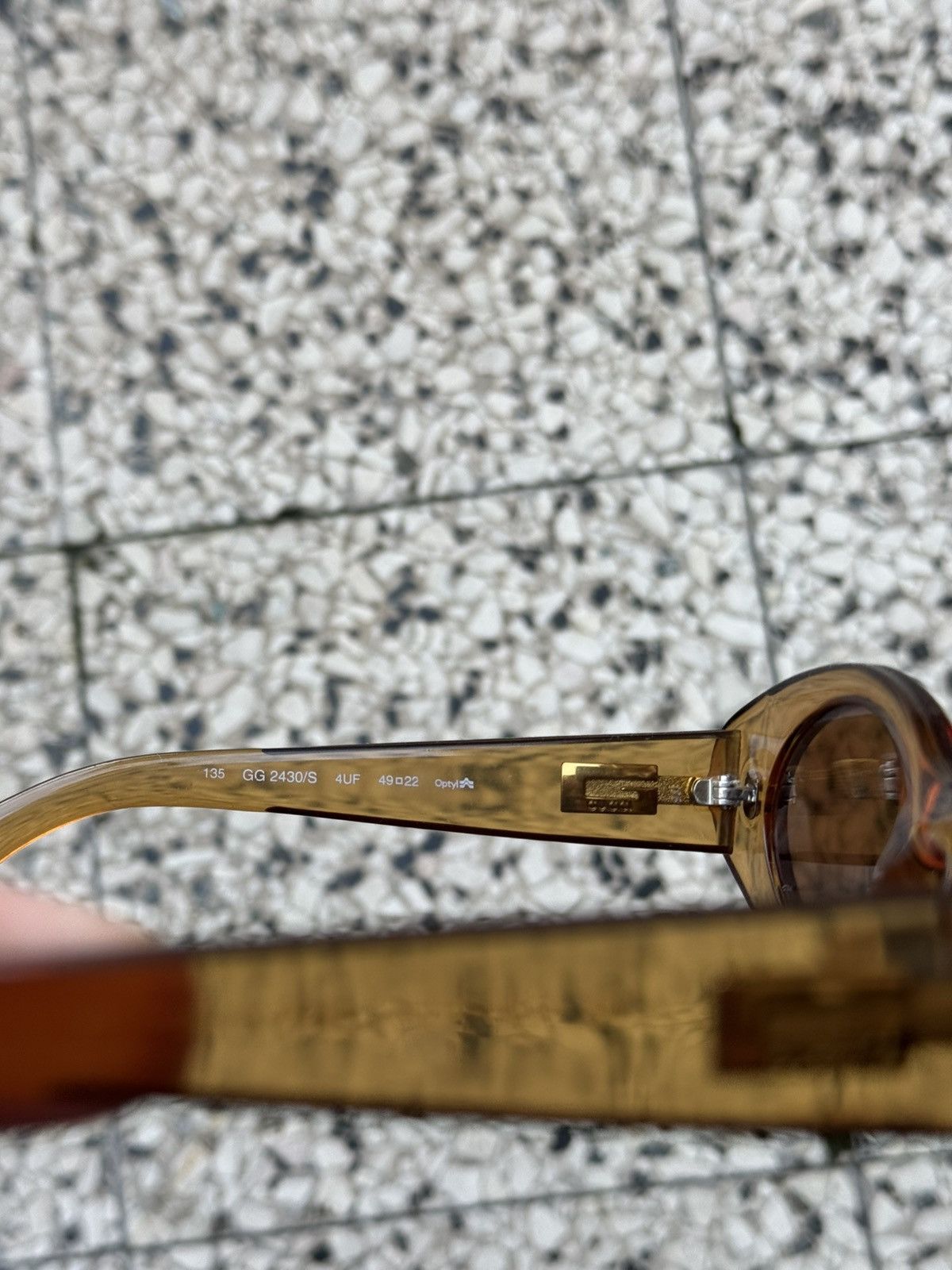 Gucci × Vintage GUCCI Sunglasses GG2430/S 4UF Side G Logo Clear Brown Size ONE SIZE - 4 Thumbnail