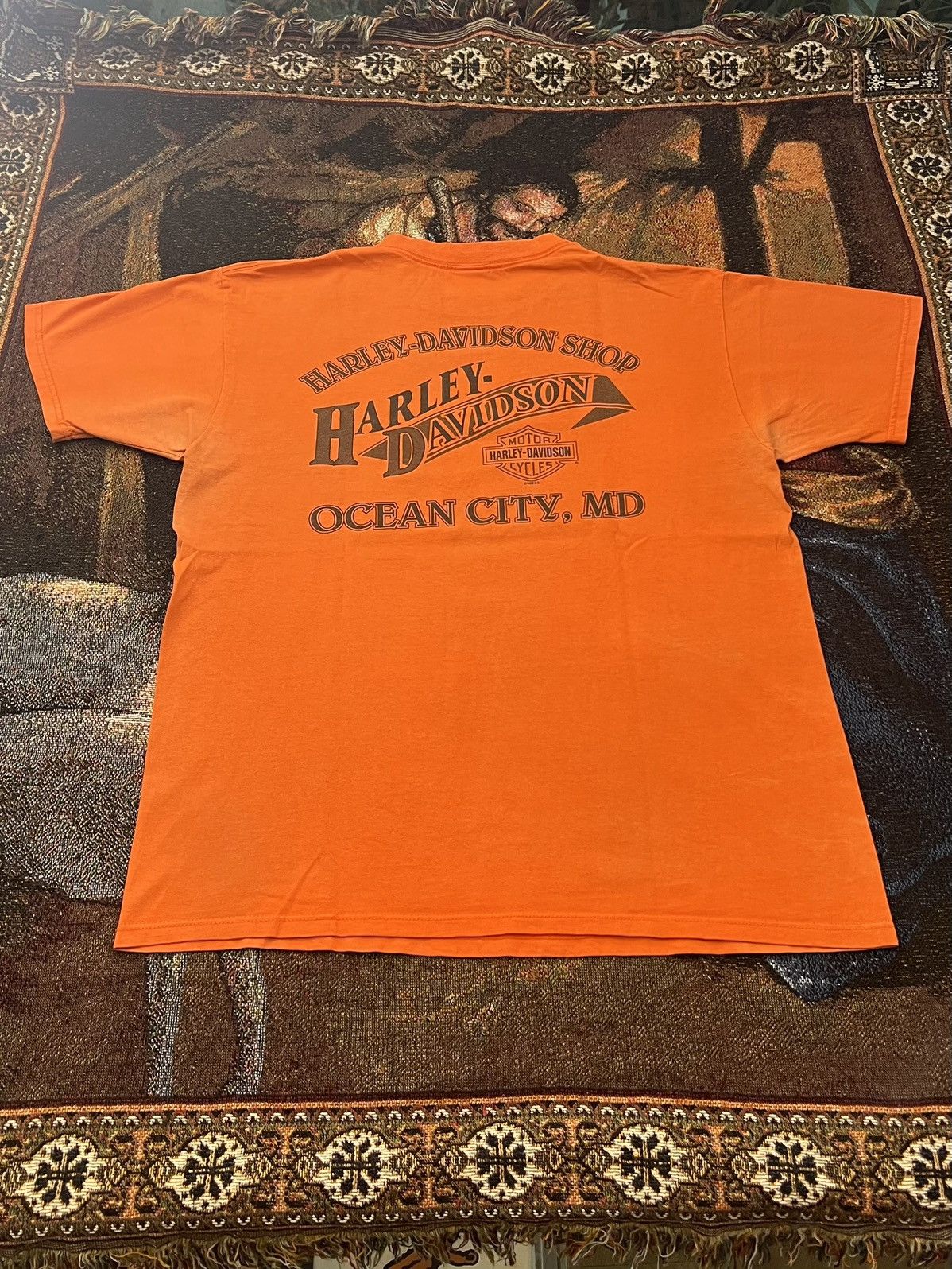 Harley Davidson Vintage Harley Flame Tee Size US XL / EU 56 / 4 - 4 Thumbnail