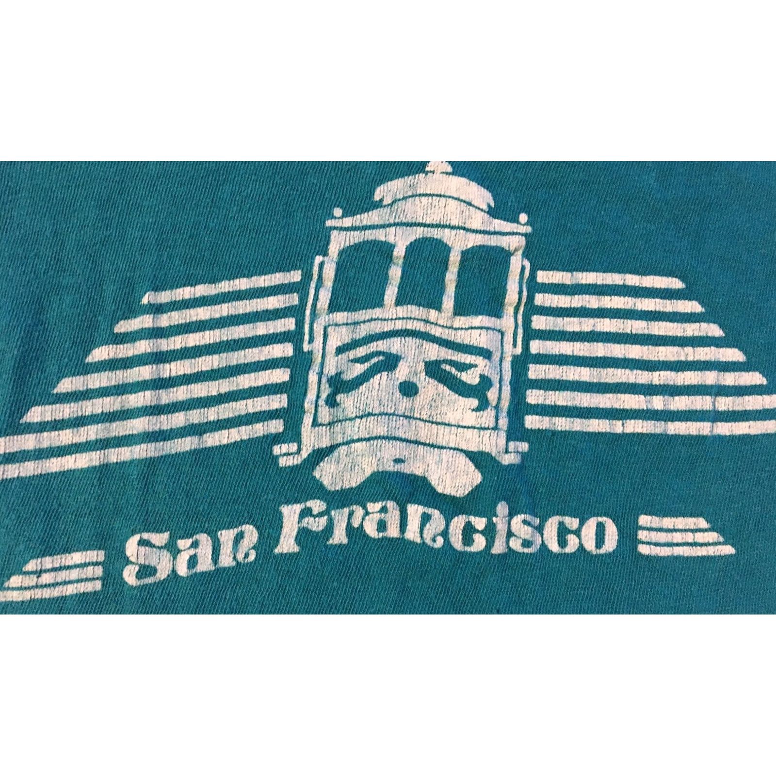 Vintage VINTAGE San Francisco Cable Car Shirt S Blue 70s 80s Grunge USA Men’s T-Shirt Size US S / EU 44-46 / 1 - 2 Thumbnail