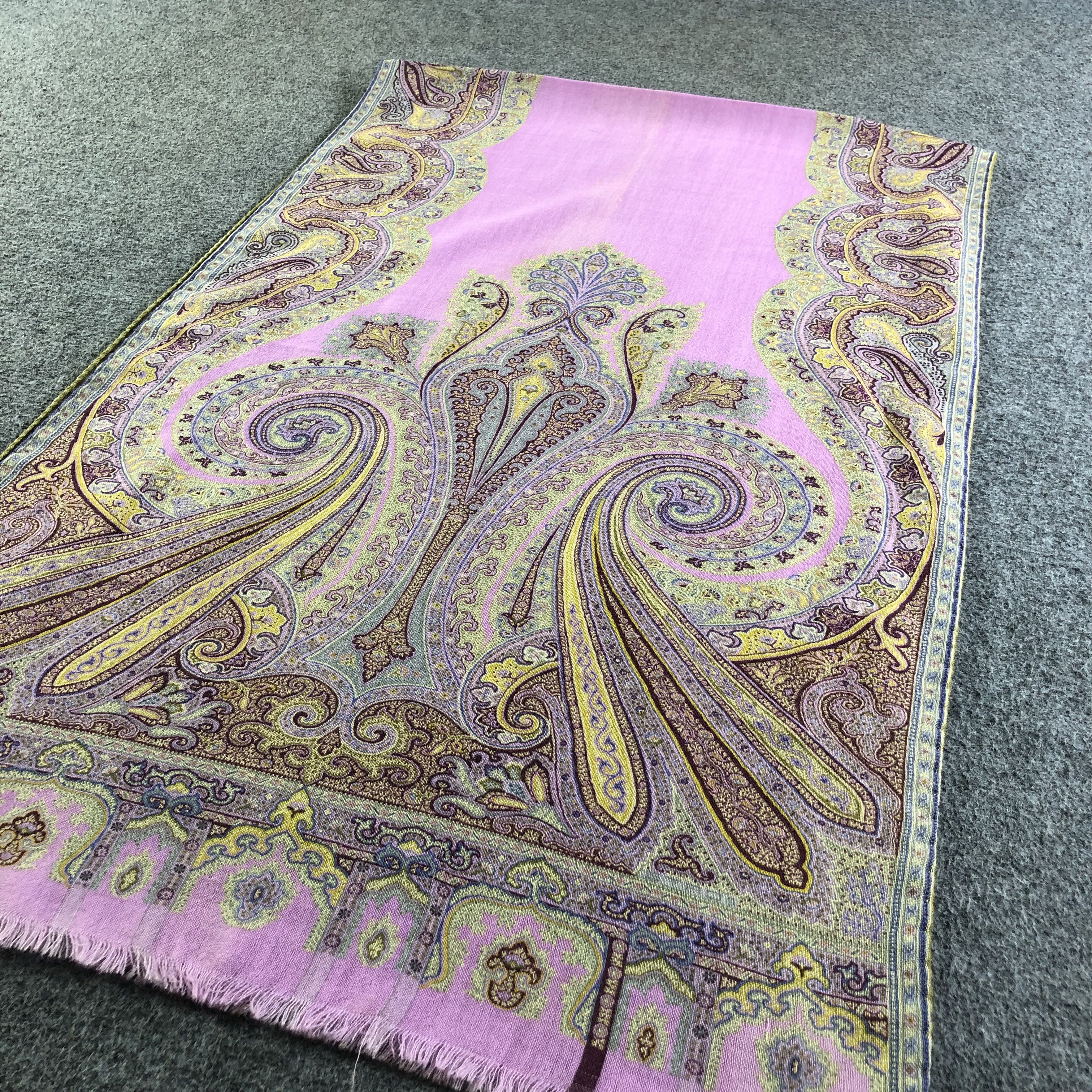 Etro Etro Paisley Wool/Silk Scarf Muffler Stole V2050 Size ONE SIZE - 2 Thumbnail
