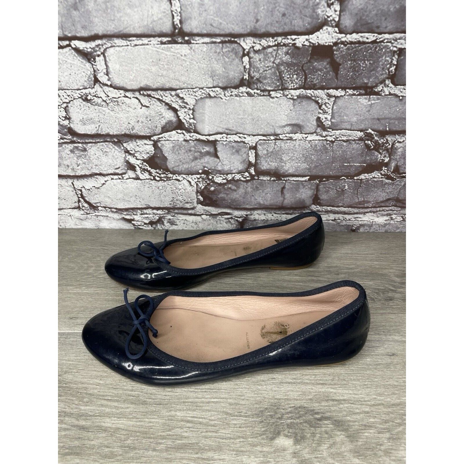 Summit Clothing Summit White Mountain Navy Blue Patent Bow Ballet Flats Wome Size US 8.5 / IT 38.5 - 23 Thumbnail