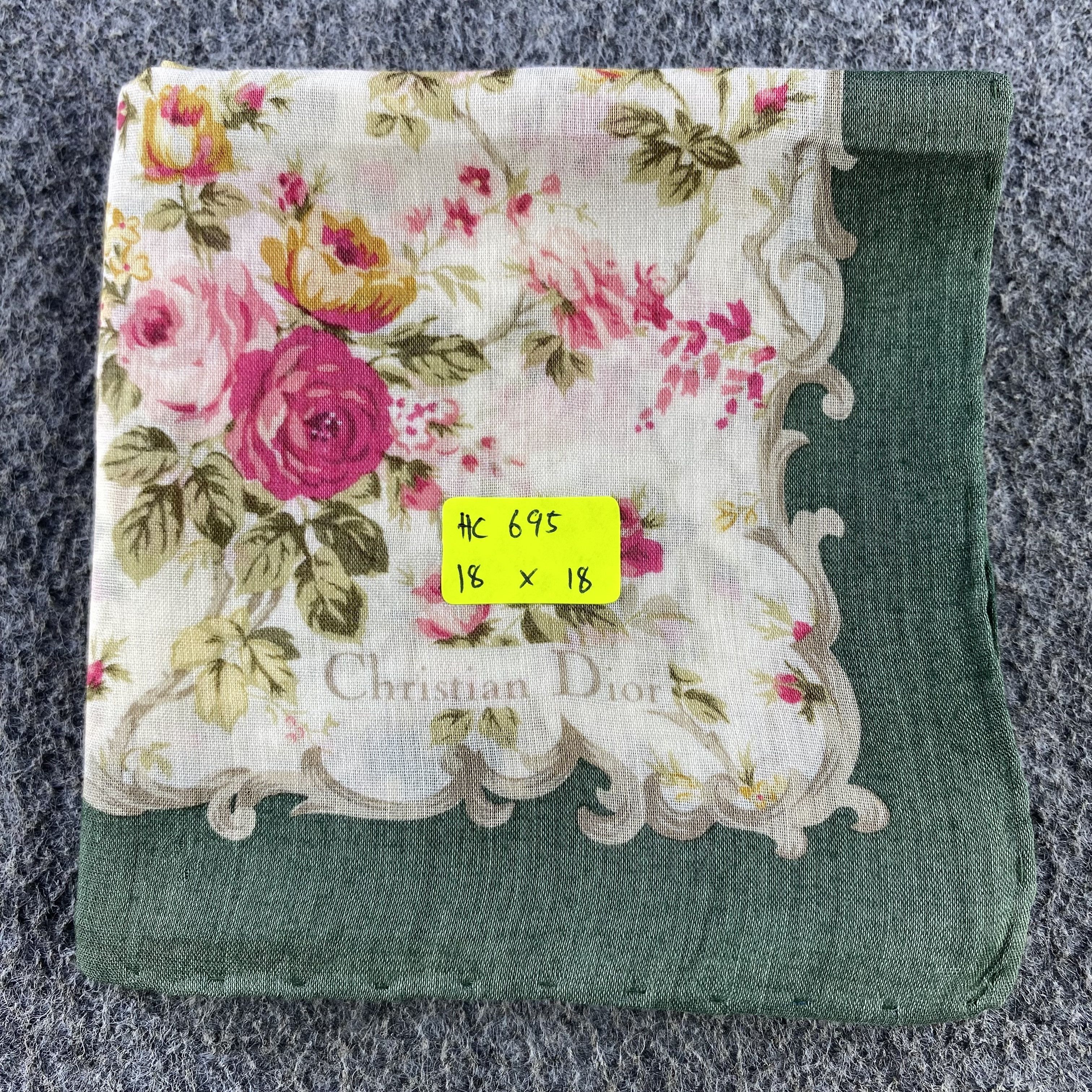 Vintage Christian Dior Handkerchief/Neckerchief/Bandana HC695 Size ONE SIZE - 6 Thumbnail