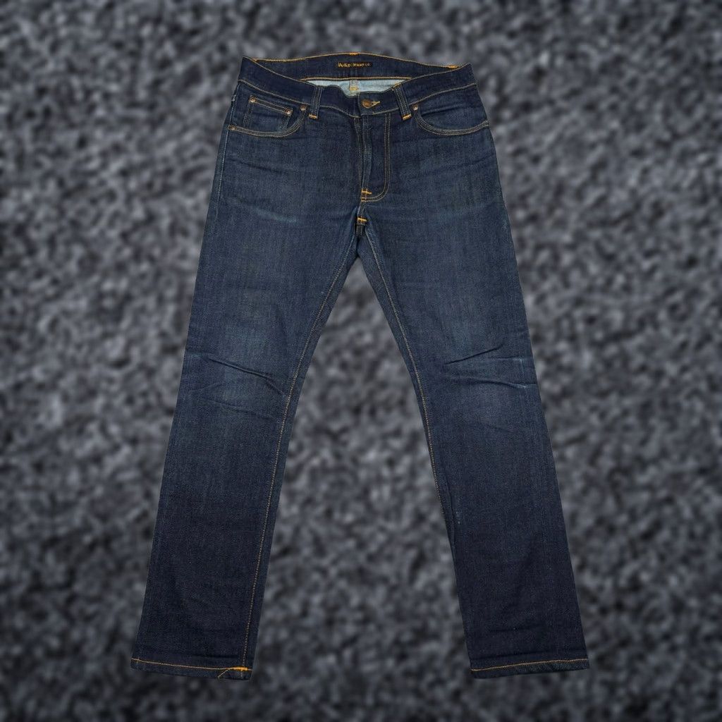 Nudie Jeans Nudie Jeans Lean Dean Slim Skinny Jeans 30 x 28 Dark Wash Stretch Regular Men Blue 29x26 EUC Size US 29 - 1 Thumbnail