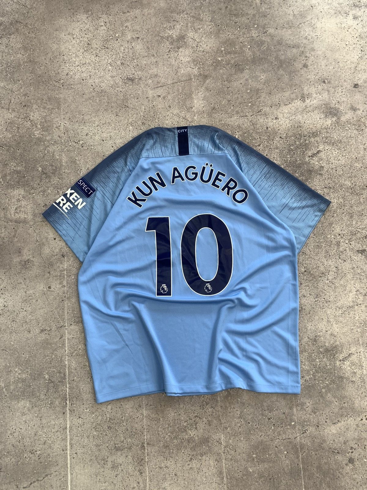Nike × Vintage Vintage Nike Manchester City Kun Aguero 2018 blockcore Size US XL / EU 56 / 4 - 14 Thumbnail