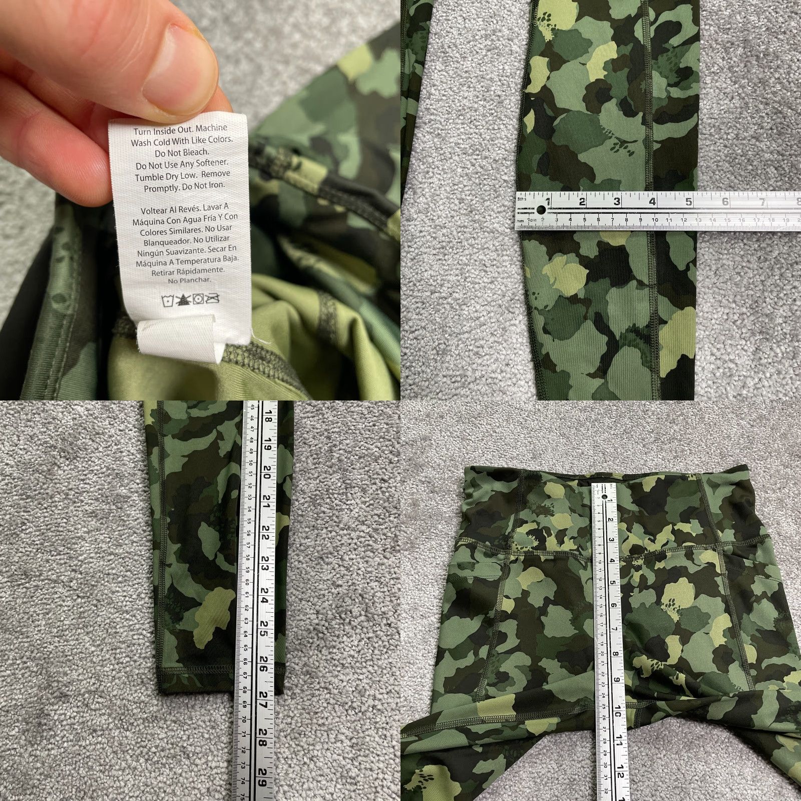 Avia VINTAGE Avia Compression Leggings Women S Green Camouflage Active Athletic Gym 26x27 Size 28" / US 6 / IT 42 - 8 Thumbnail