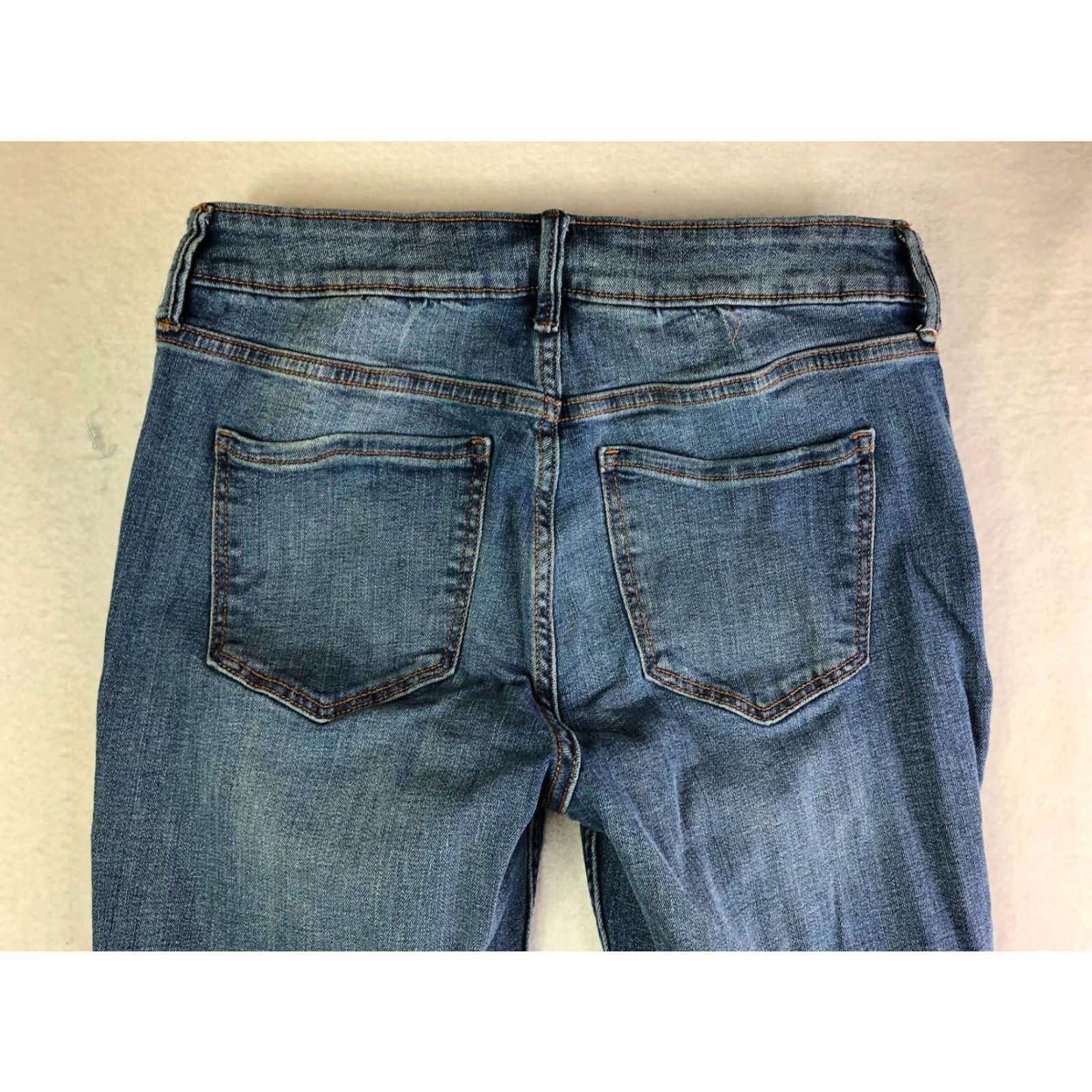 Old Navy Old Navy Rockstar Jeans Distressed Mid Rise Juniors Size 8 28x27 Blue Denim Women/Men’s? Size 30" / US 8 / IT 44 - 6 Thumbnail