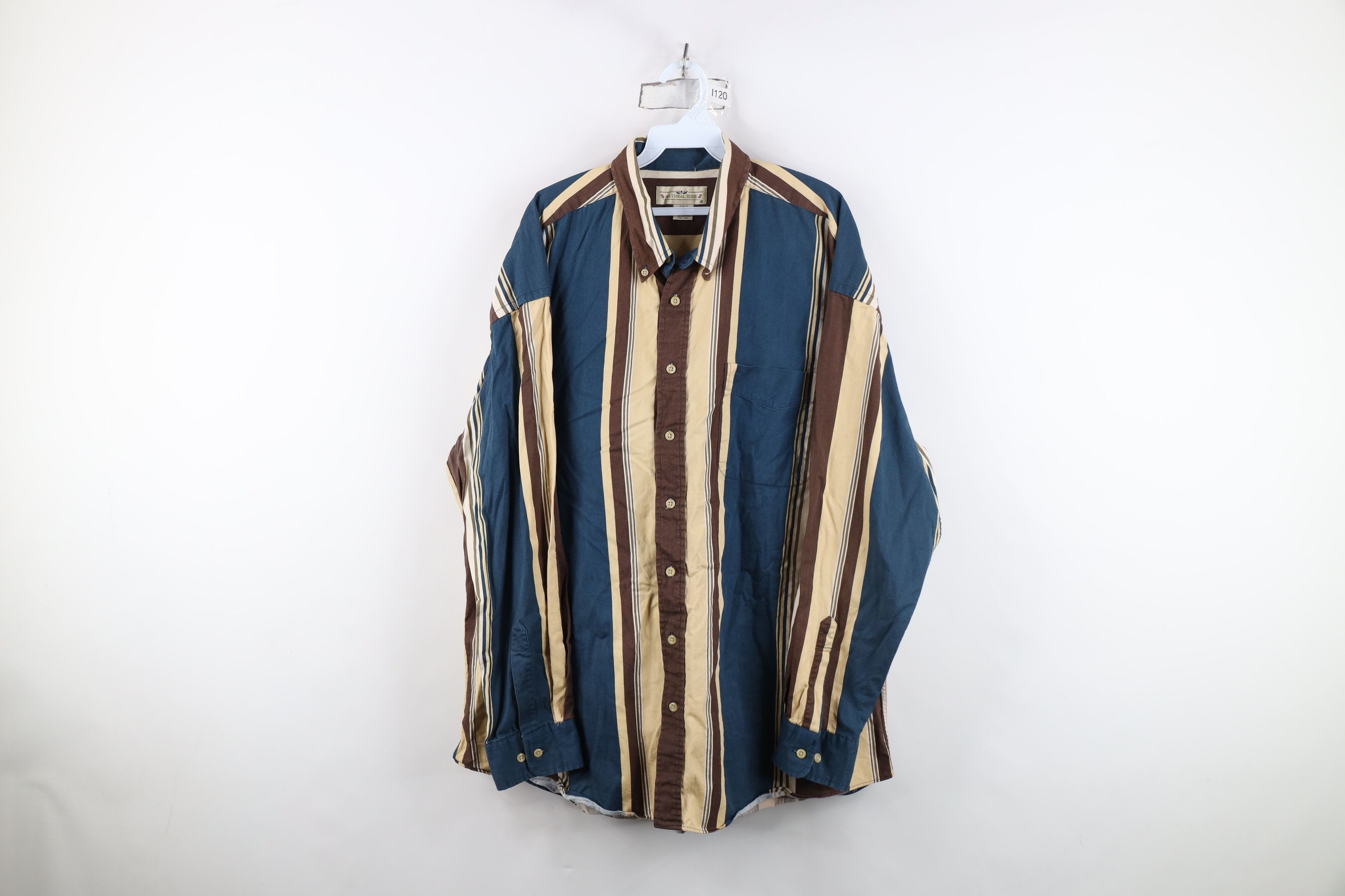 Vintage Vintage 90s Streetwear Striped Collared Button Down Shirt Size US XXL / EU 58 / 5 - 1 Thumbnail