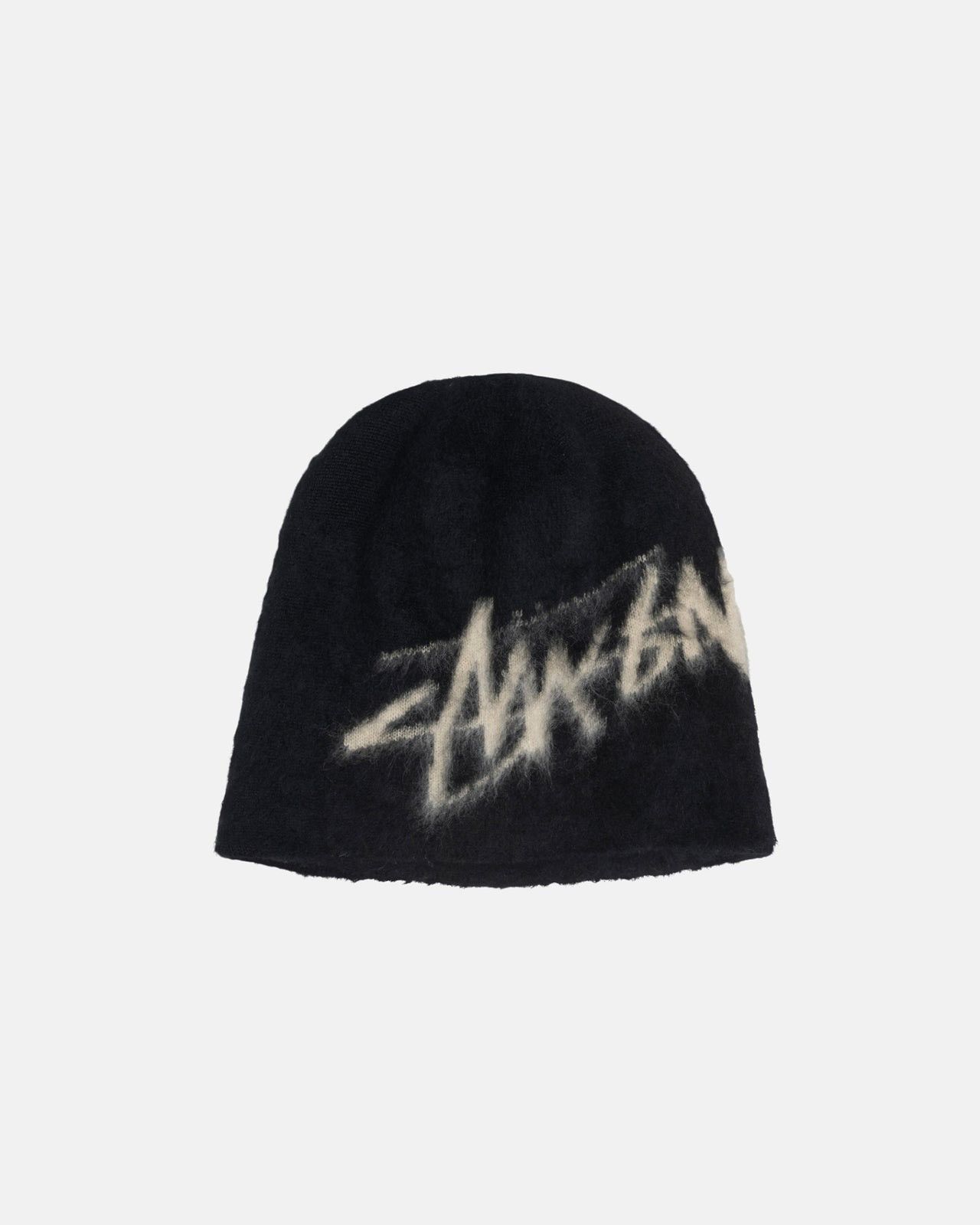 Stussy Brushed Out Logo Skullcap beanie new black