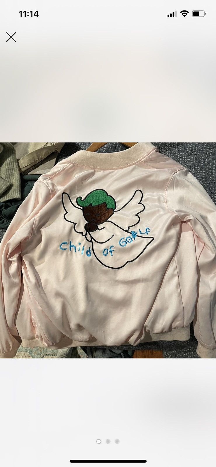 Golf Wang Pink Satin Child of Golf Bomber Jacket Size US S / EU 44-46 / 1 - 1 Thumbnail