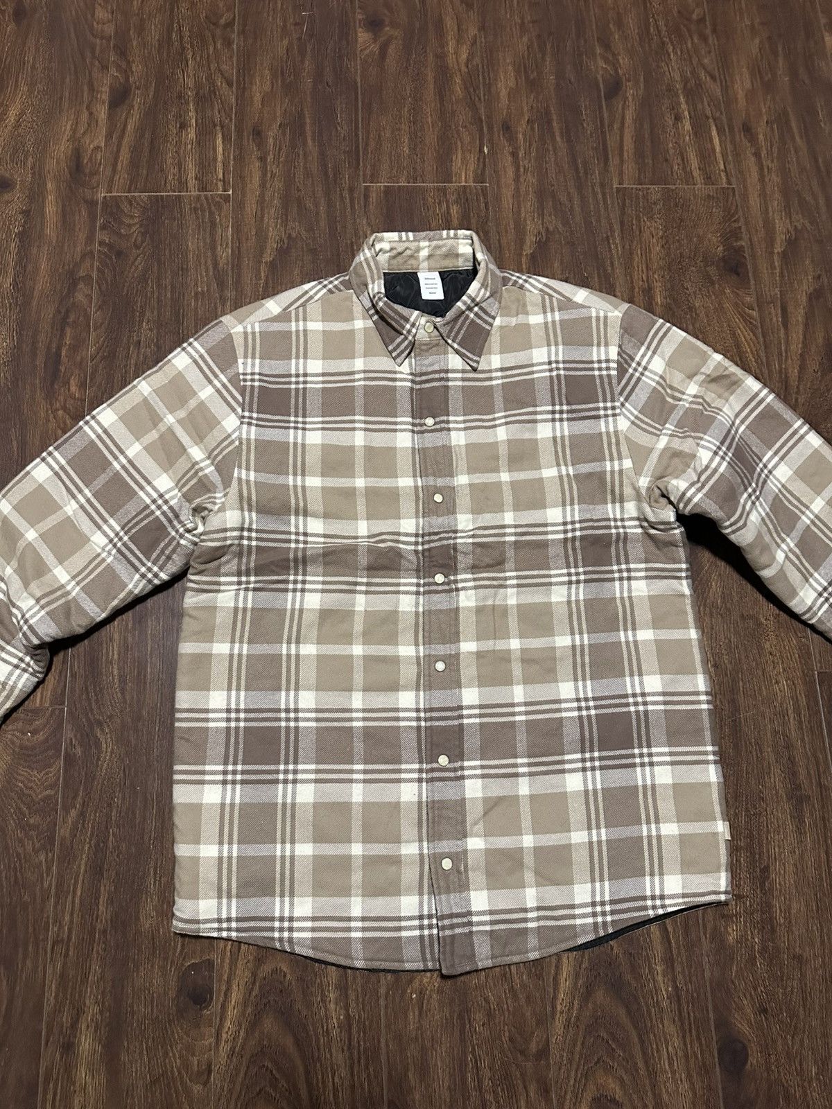 JJJJound Tan Thermal Shirt Jacket Size Medium